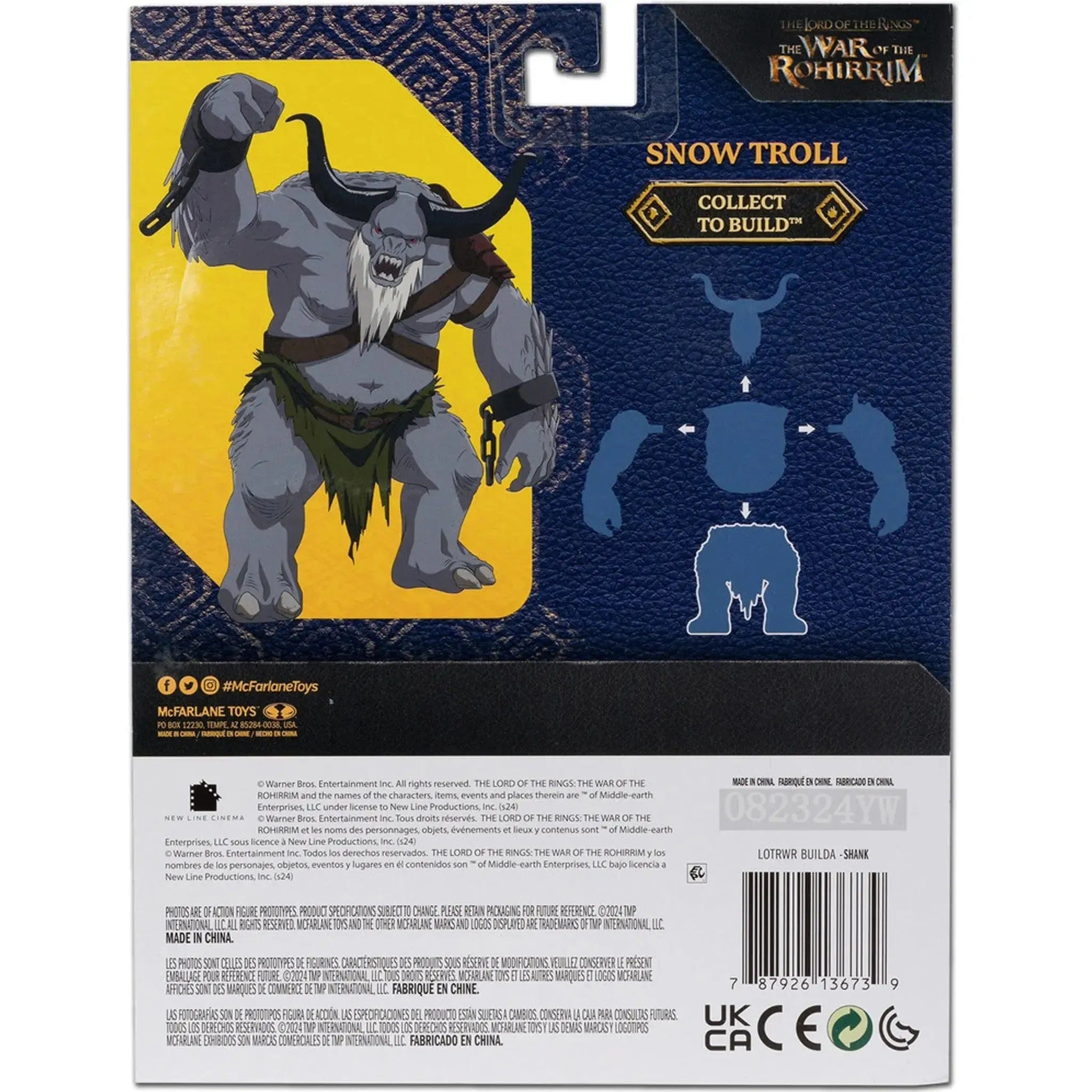 Mcfarlane Toys The Lord of the Rings: The War of the Rohirrim - Shank Action Figure (3.75") - McFarlane Toys - Build - A Figure [Snow Troll] - (2024)