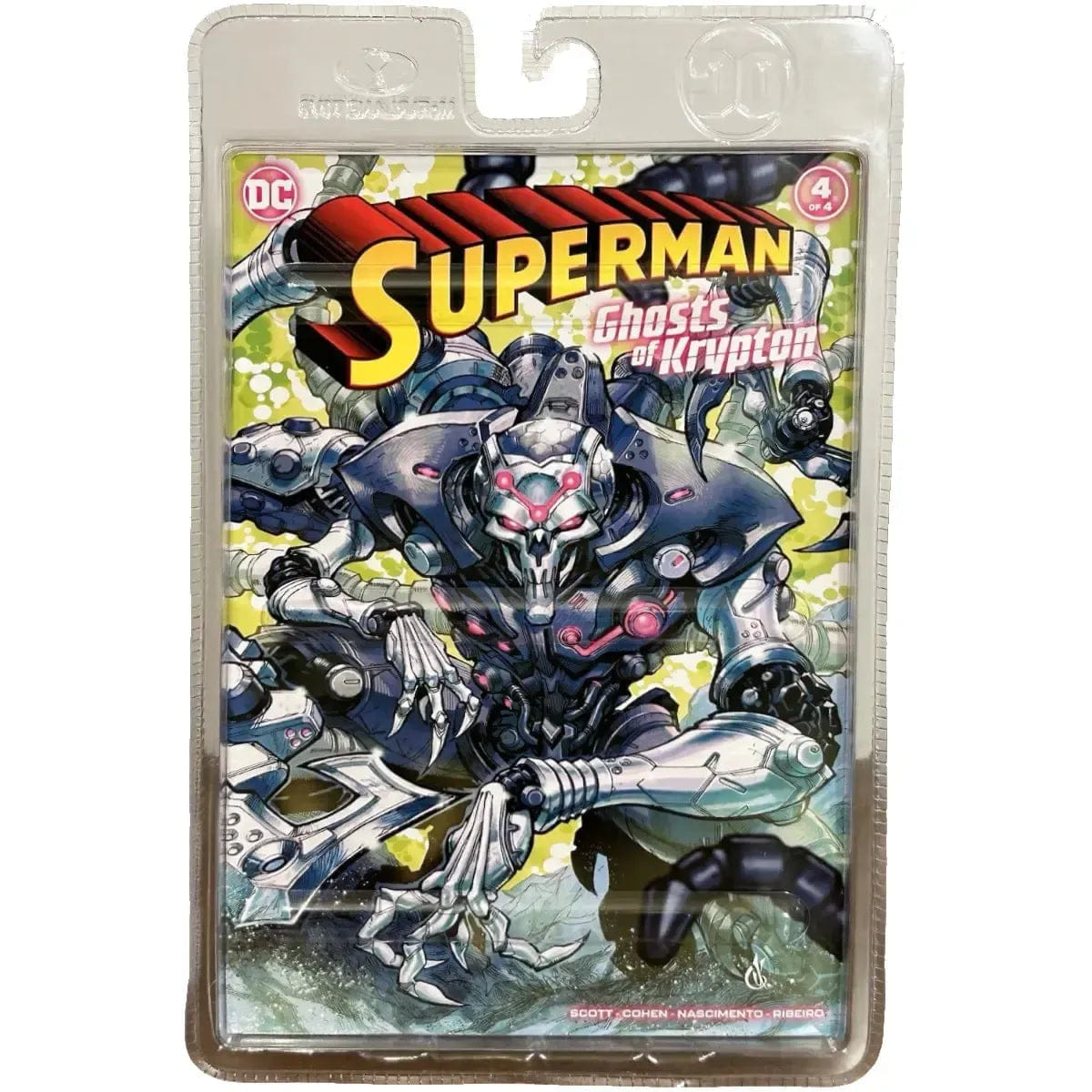 Mcfarlane Toys DC Comics [Superman: Ghosts of Krypton] - Brainiac Action Figure with Comic Book (7", Platinum Edition) - McFarlane Toys - Page Punchers Series