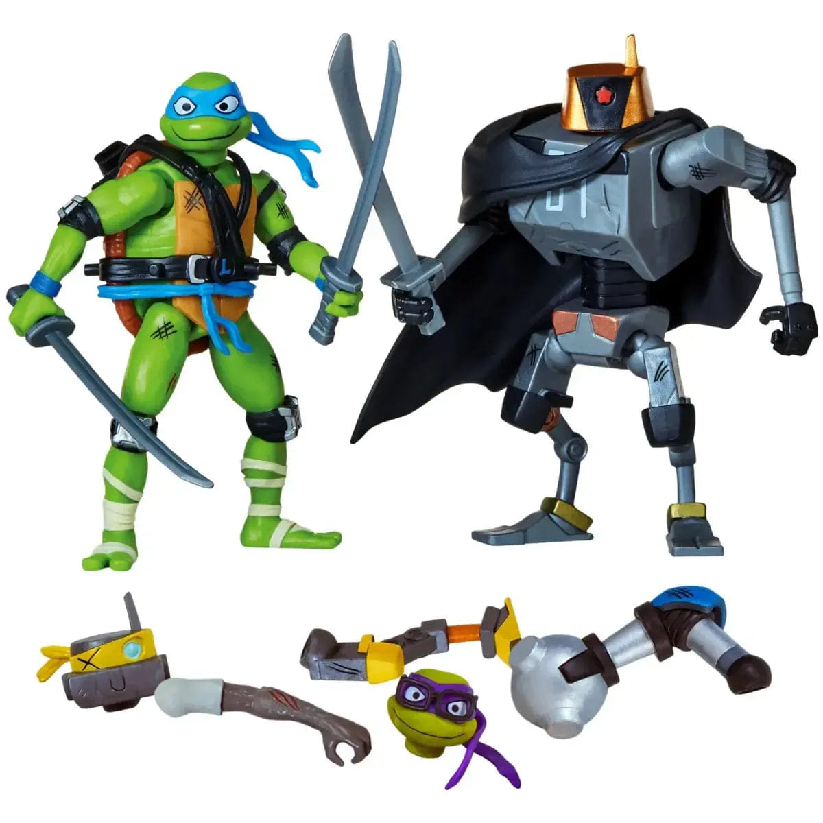 Playmates Toys Tales Of The Teenage Mutant Ninja Turtles - Leonardo & Mechazoid Action Figure Set - Playmates Toys - Mutations: Mix 'N Match Series