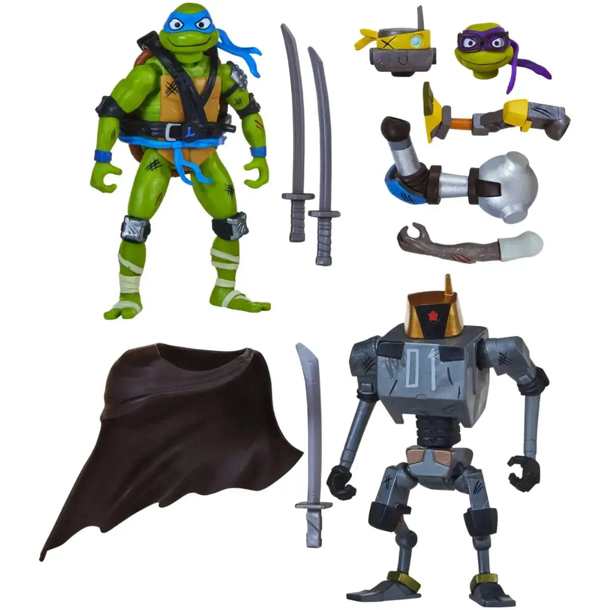 Playmates Toys Tales Of The Teenage Mutant Ninja Turtles - Leonardo & Mechazoid Action Figure Set - Playmates Toys - Mutations: Mix 'N Match Series