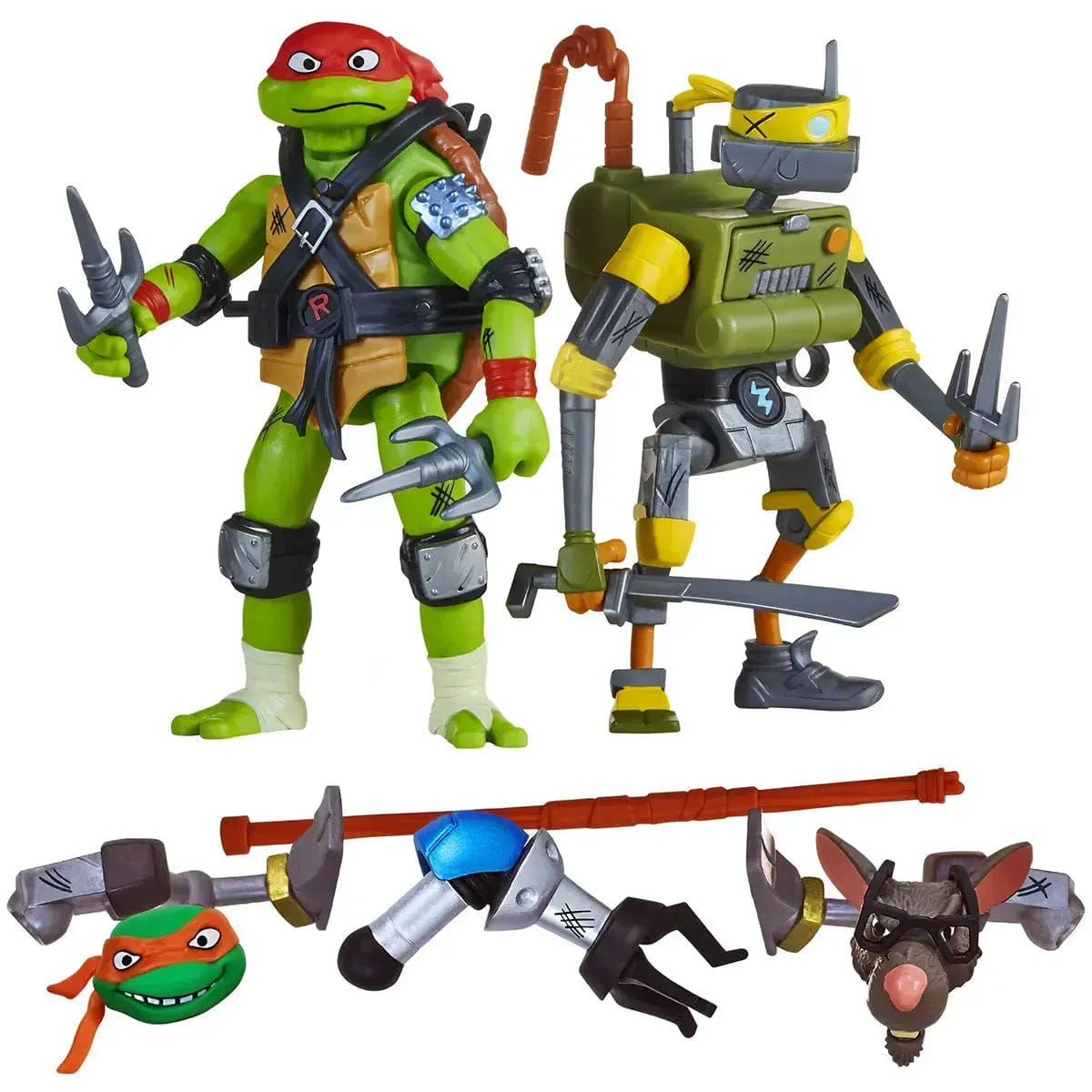 Playmates Toys Tales Of The Teenage Mutant Ninja Turtles - Raphael & Metalhead Action Figure Set - Playmates Toys - Mutations: Mix 'N Match Series