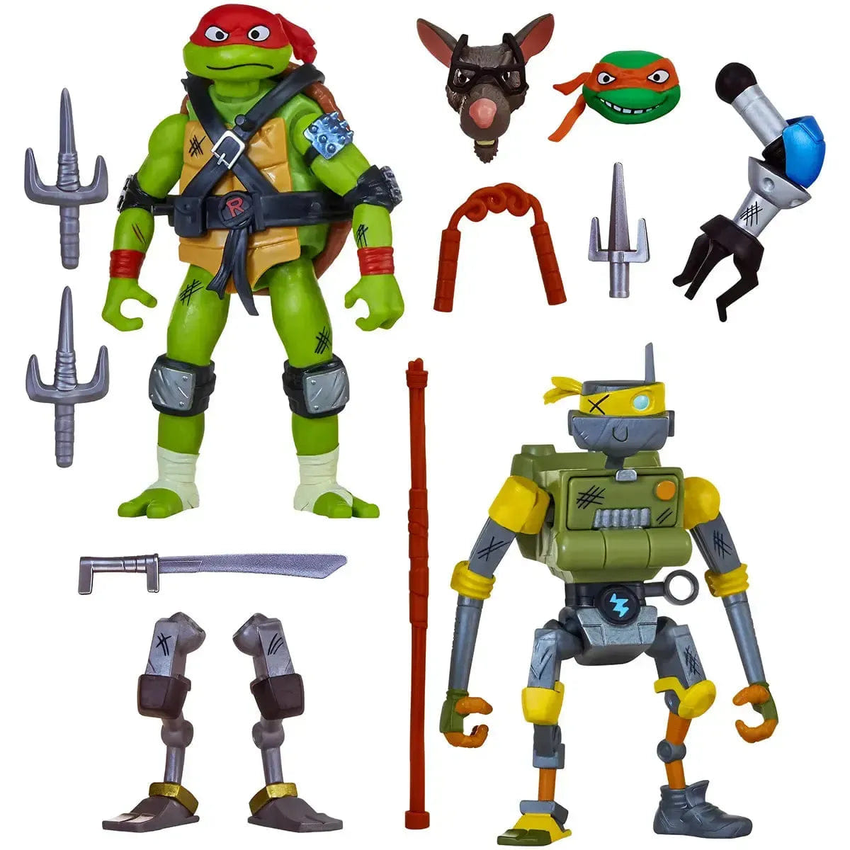 Playmates Toys Tales Of The Teenage Mutant Ninja Turtles - Raphael & Metalhead Action Figure Set - Playmates Toys - Mutations: Mix 'N Match Series