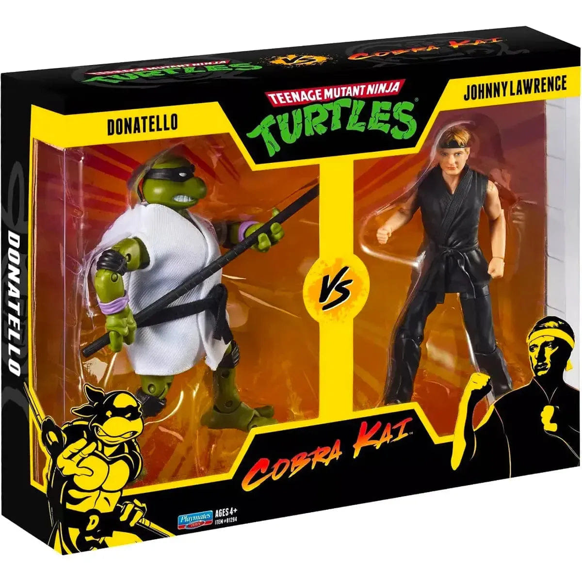 Playmates Toys Teenage Mutant Ninja Turtles x Cobra Kai - Donatello vs Johnny Lawrence Action Figure Set (6") - Playmates Toys