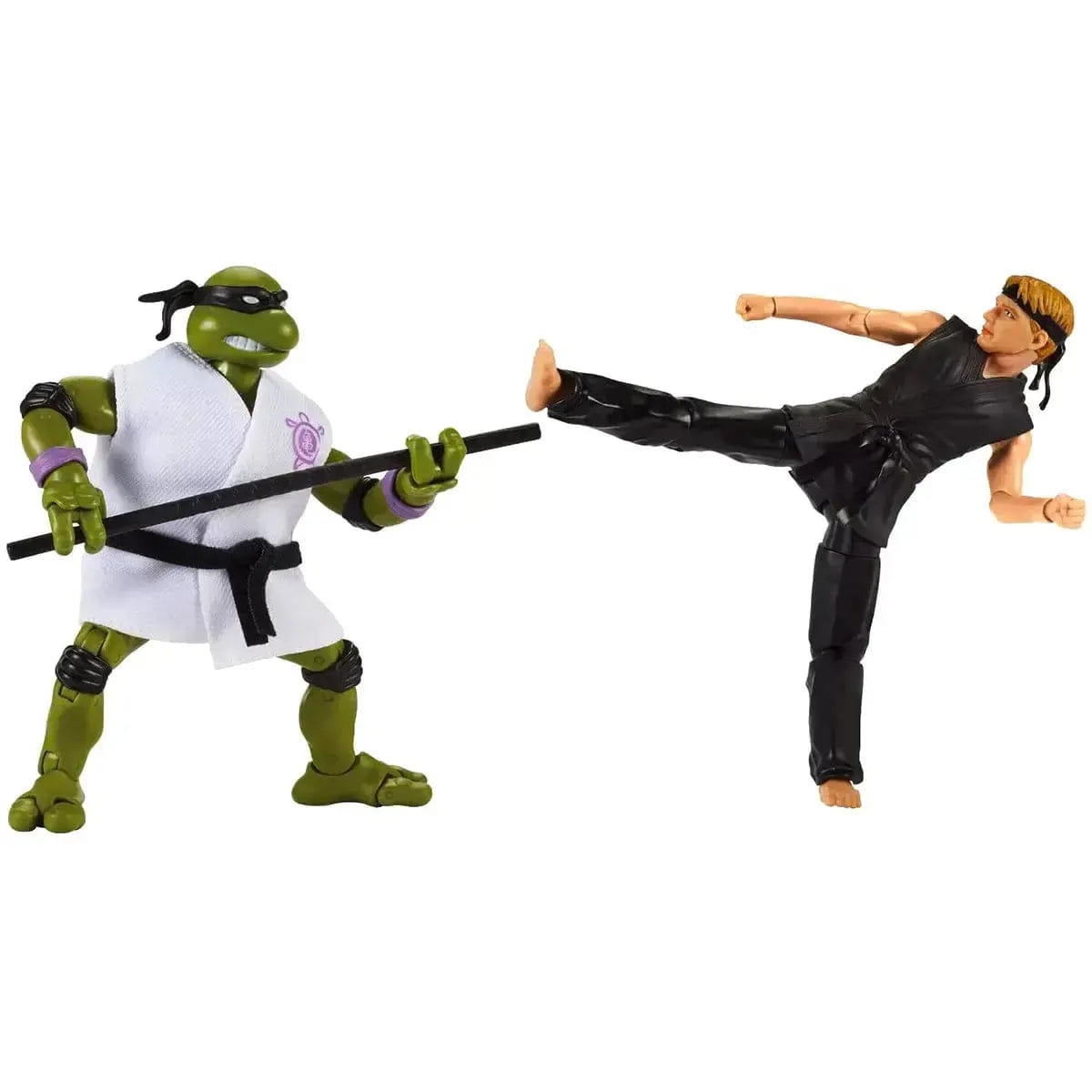 Playmates Toys Teenage Mutant Ninja Turtles x Cobra Kai - Donatello vs Johnny Lawrence Action Figure Set (6") - Playmates Toys