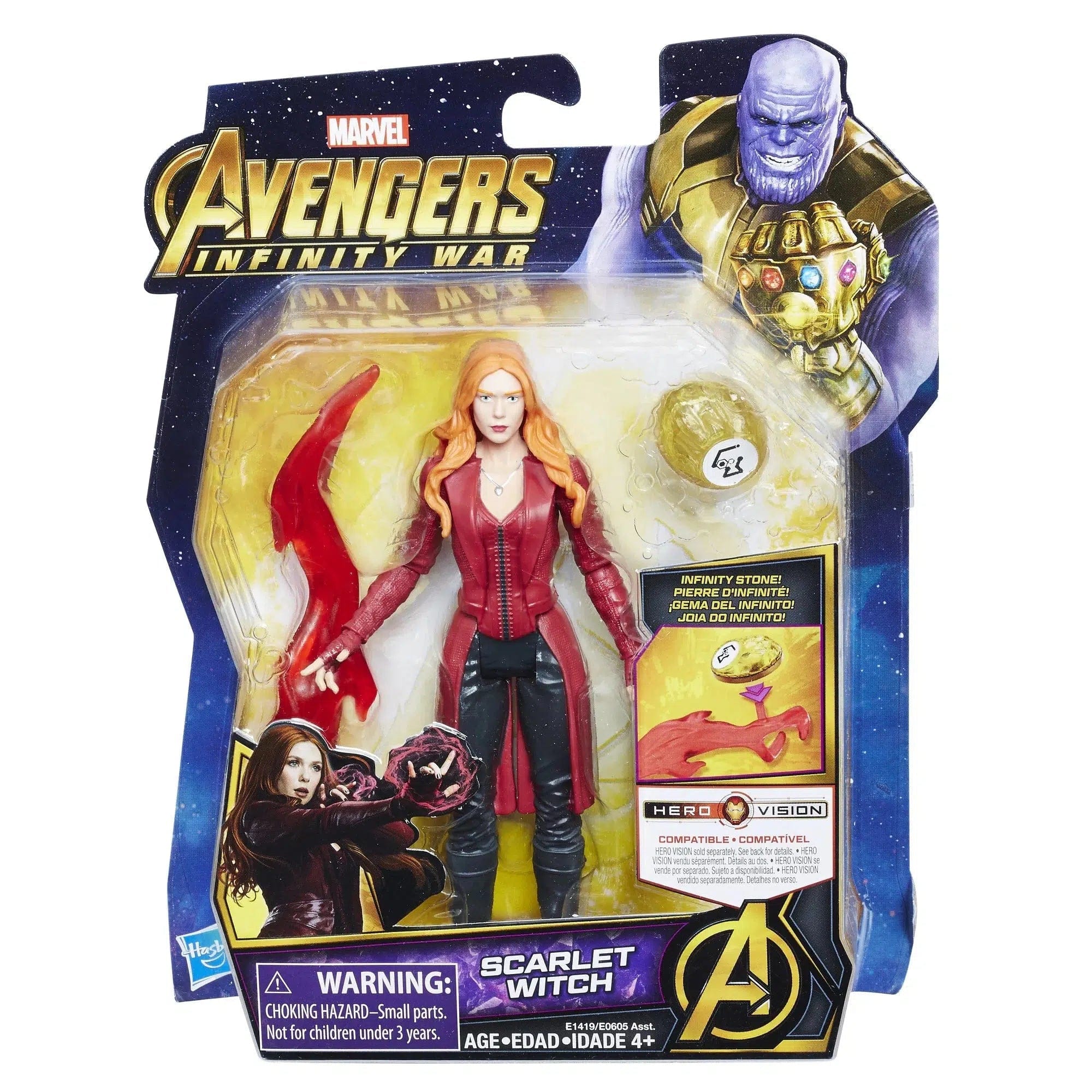 Hasbro Marvel's Avengers: Infinity War - Scarlet Witch with the Mind Stone Action Figure (6") - Hasbro - Infinity Stones Series