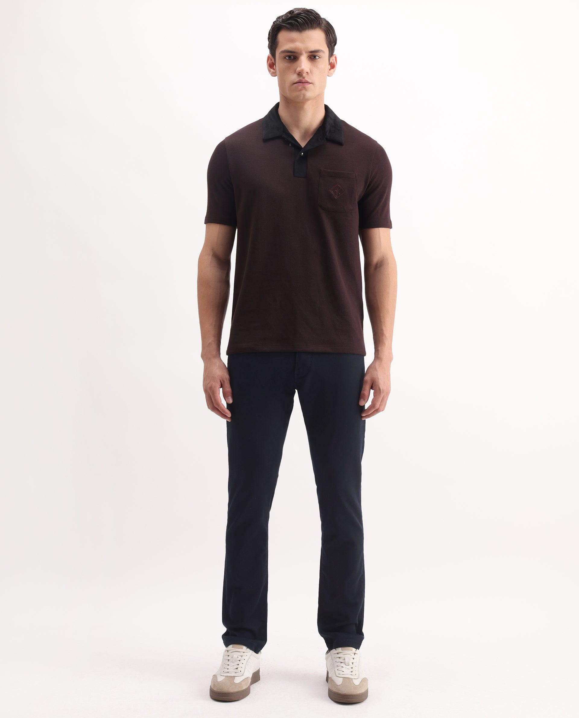 RARE Rabbit Men's Korv - 25 Navy Cotton Blend Plain Hawk Slim Fit Jeans