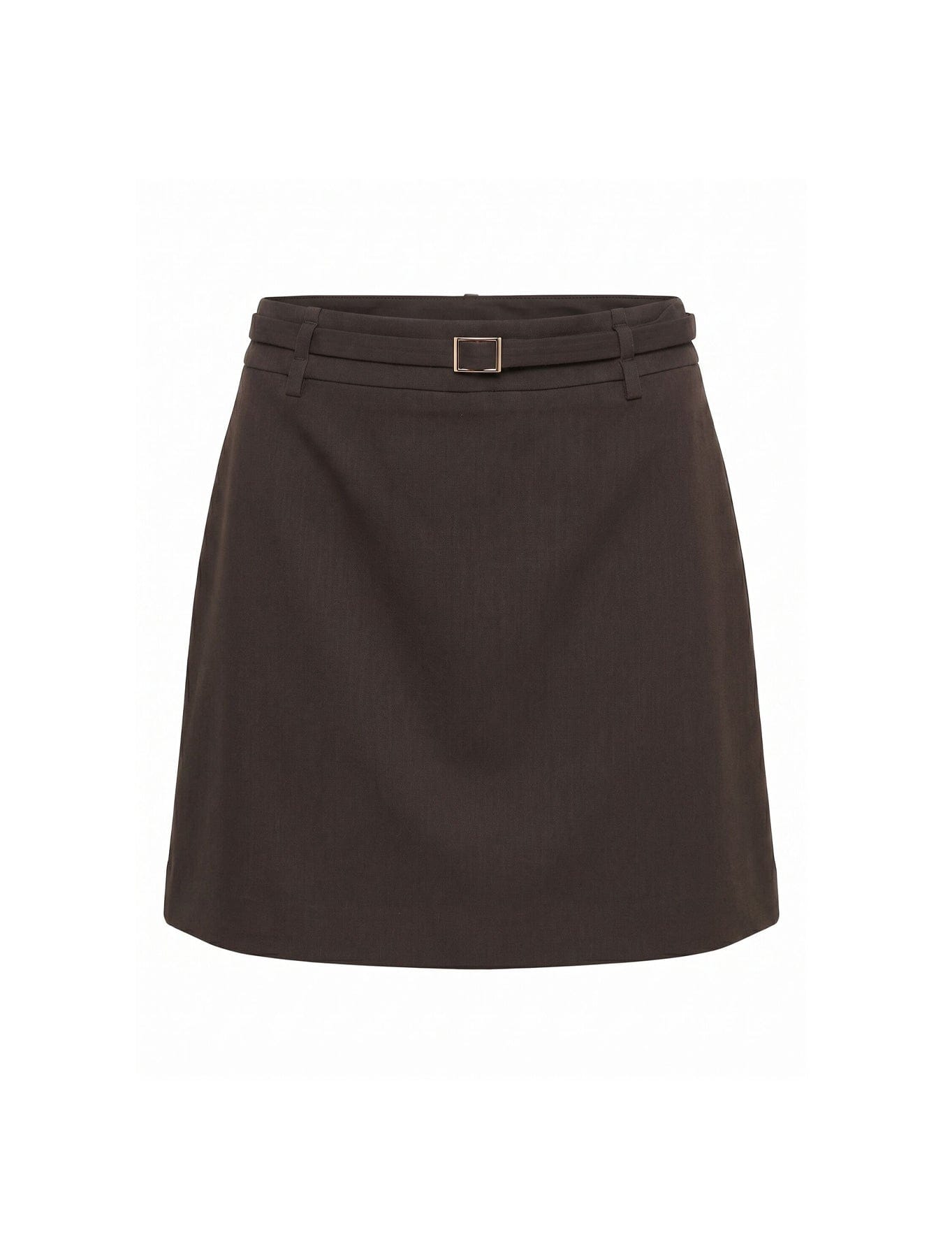 Forever New Eloise Belted Mini Skirt Brown