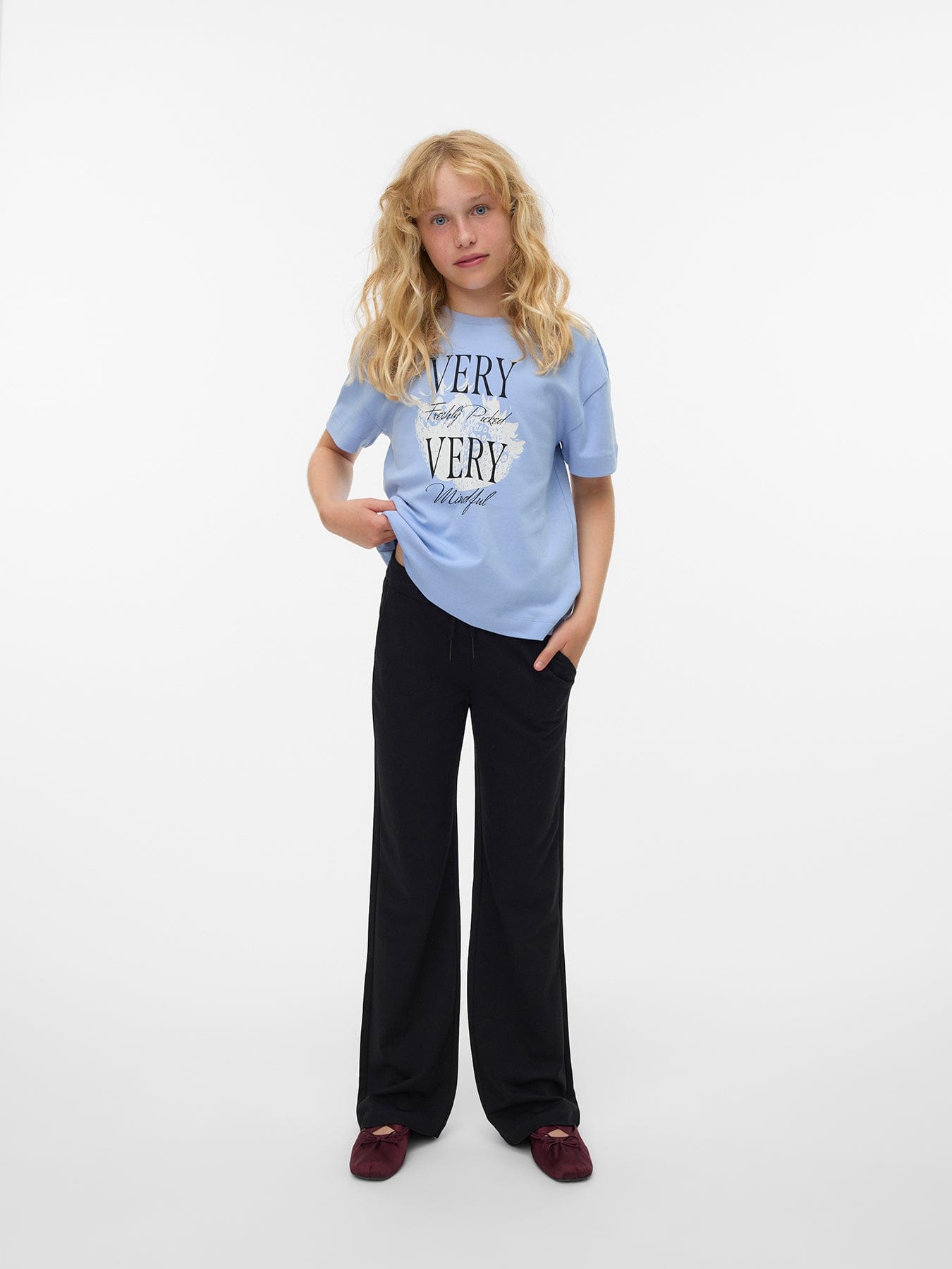 Vero Moda Kids' Eva Straight Leg Trousers Black