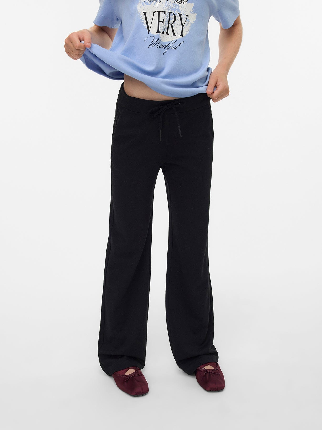 Vero Moda Kids' Eva Straight Leg Trousers Black