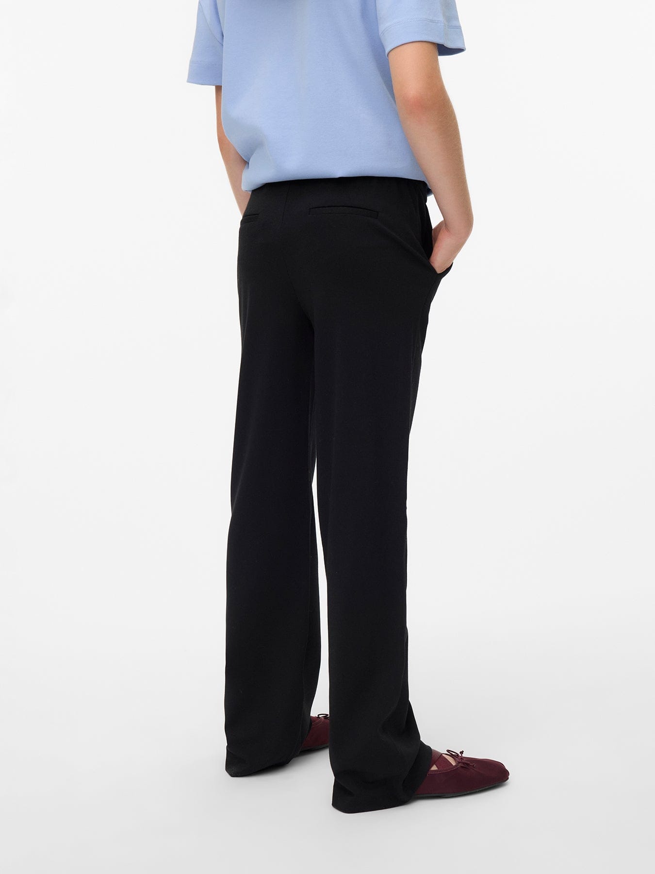 Vero Moda Kids' Eva Straight Leg Trousers Black