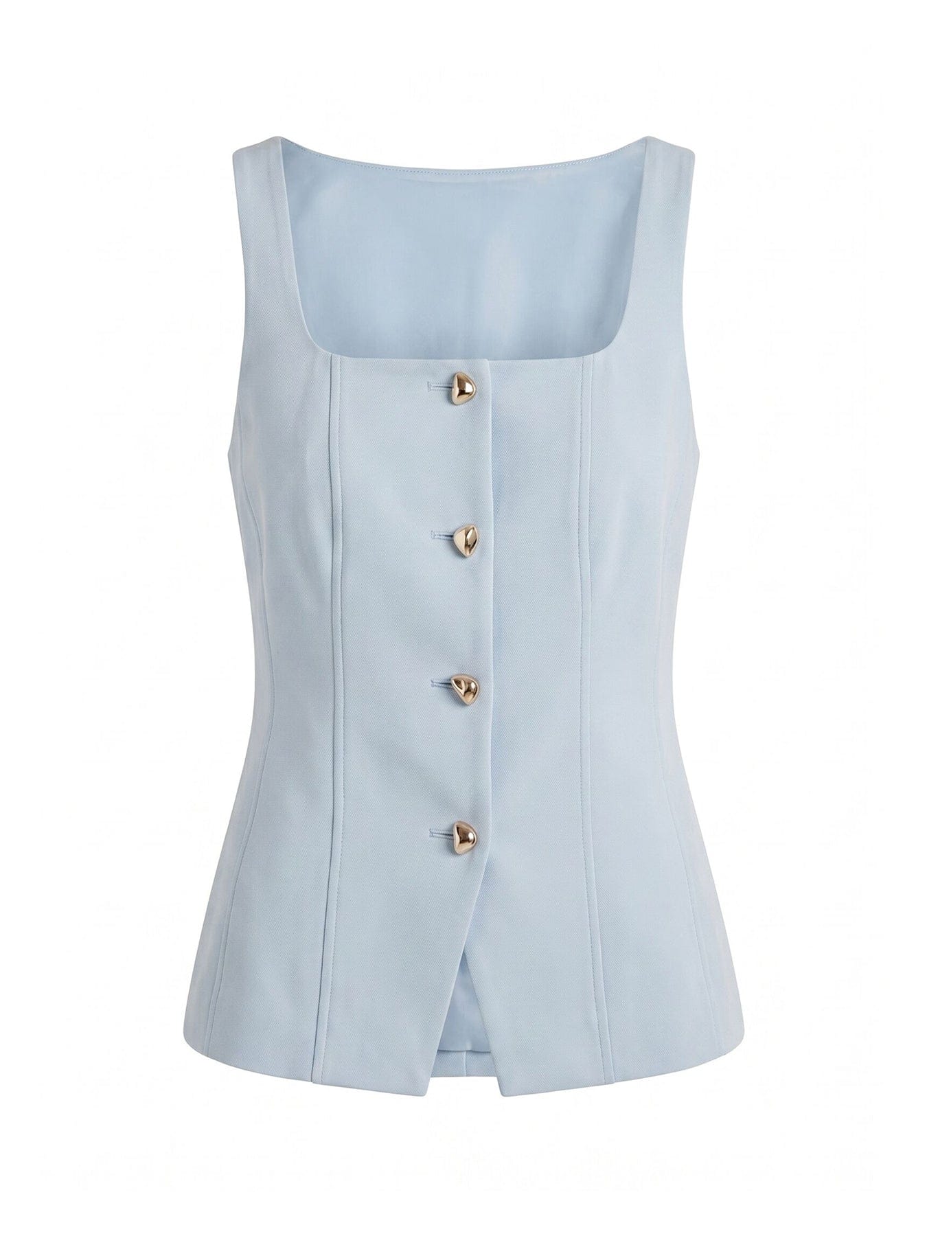 Forever New Lee Square Neck Waistcoat Blue