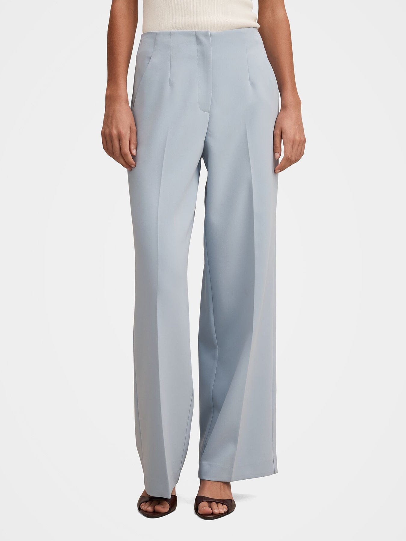 Forever New Lee Wide Leg Trousers Blue