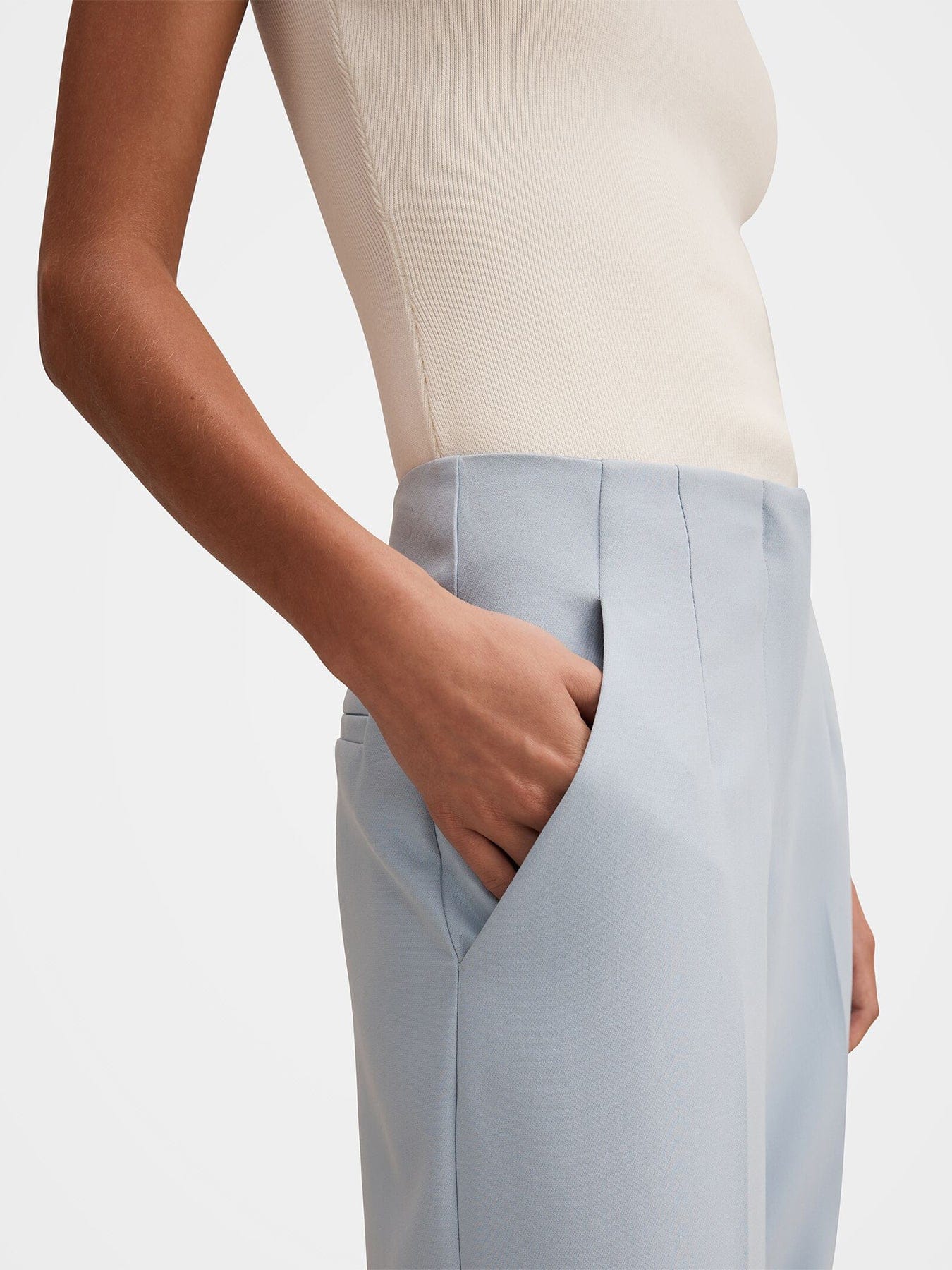 Forever New Lee Wide Leg Trousers Blue