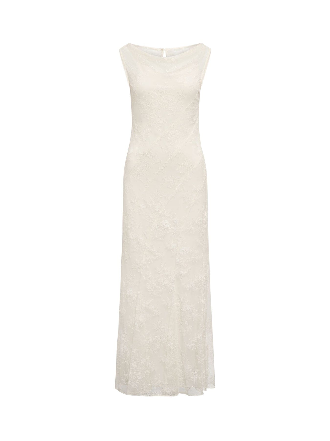 Forever New Jenna Panelled Lace Dress Cream