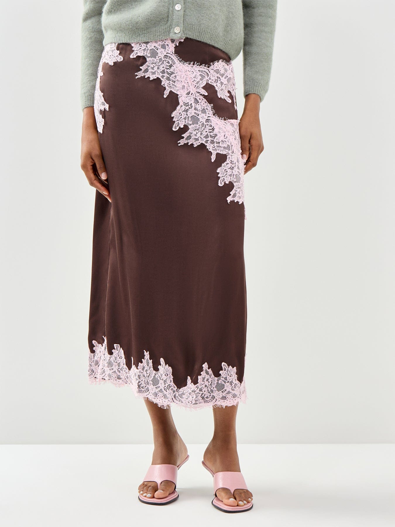 Never Fully Dressed Lily Maxi Skirt Brown