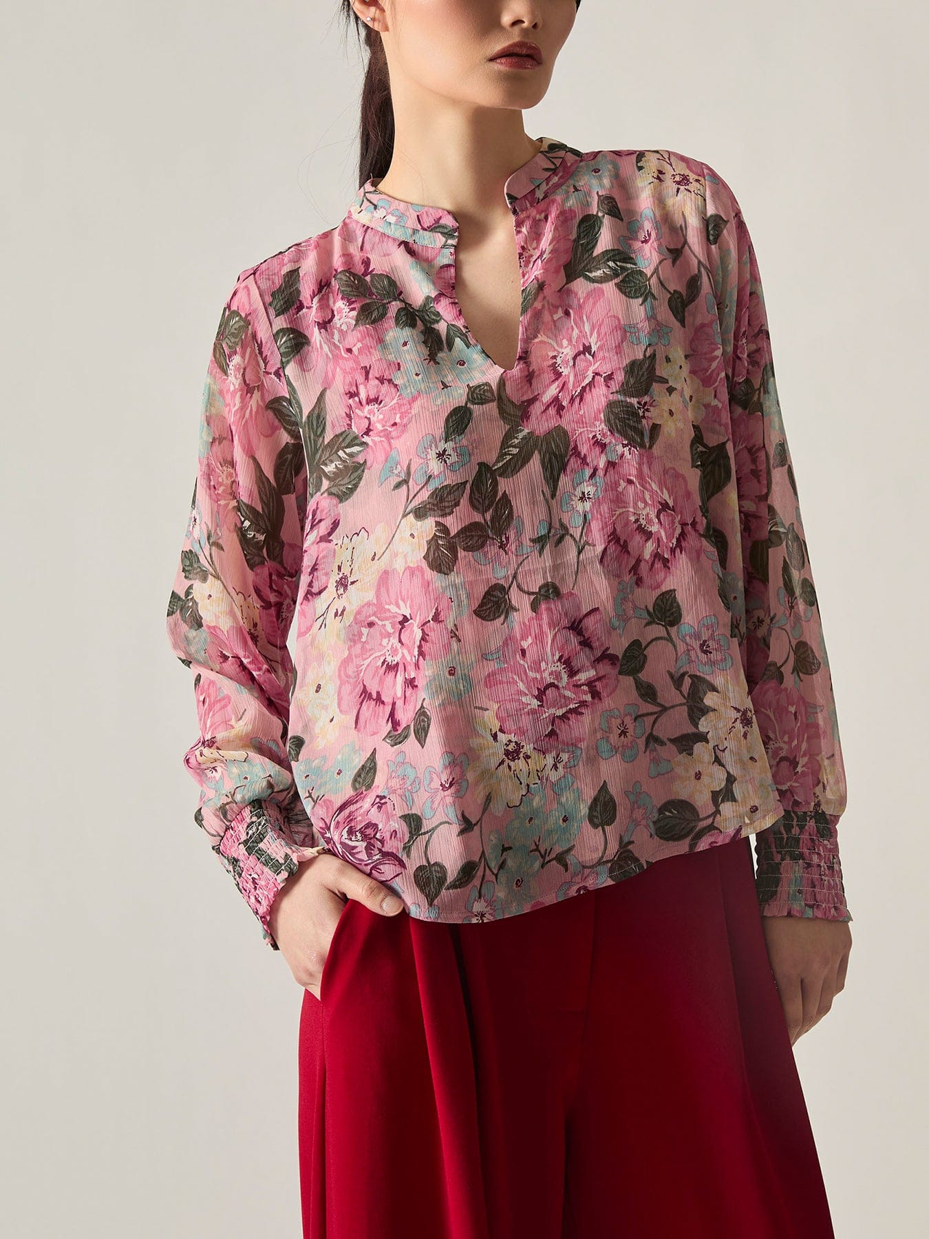 James Lakeland Peony Floral Blouse Multi