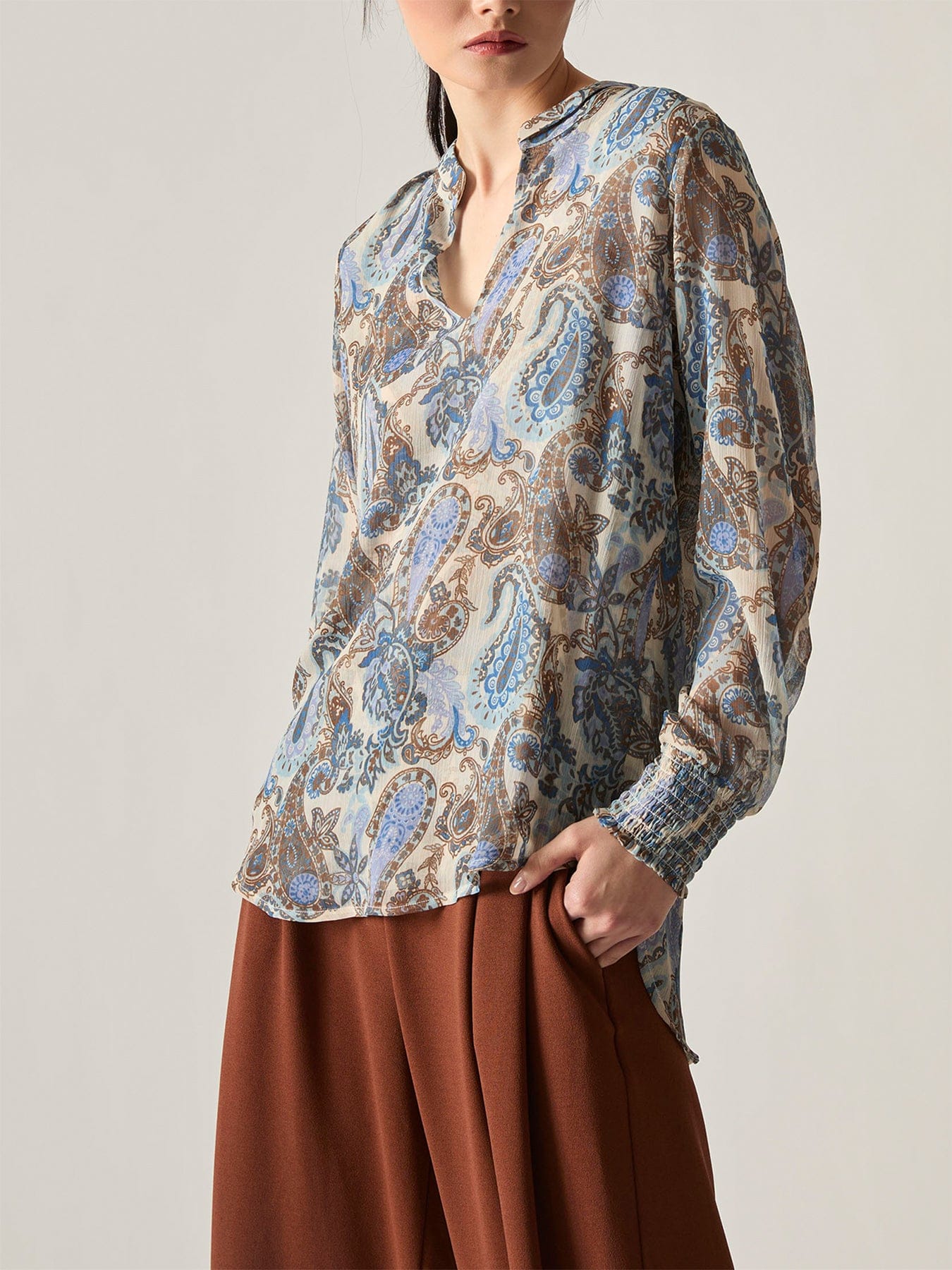 James Lakeland Artistic Paisley Blouse Multi