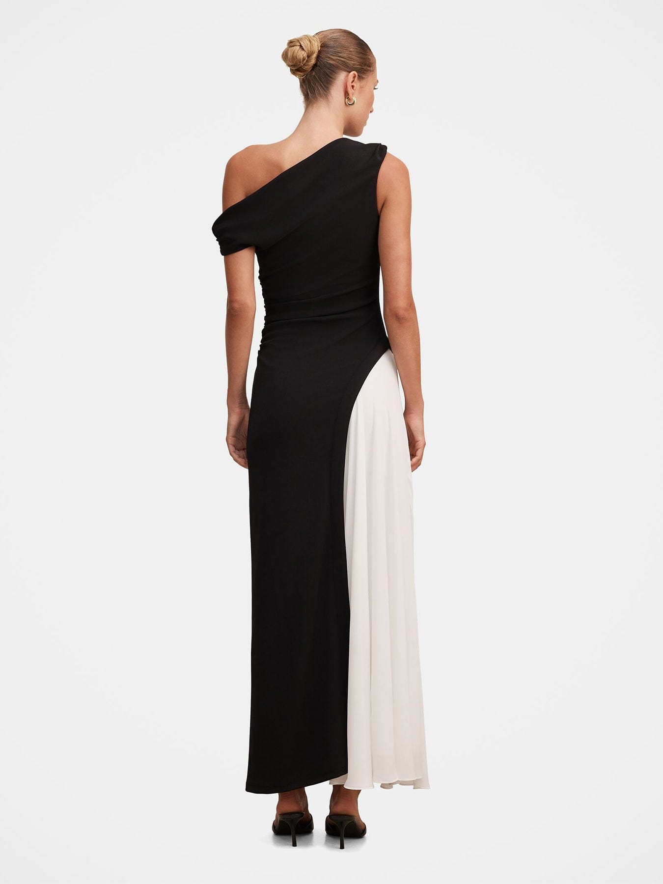 Forever New Camille Off Shoulder Contrast Maxi Dress Black
