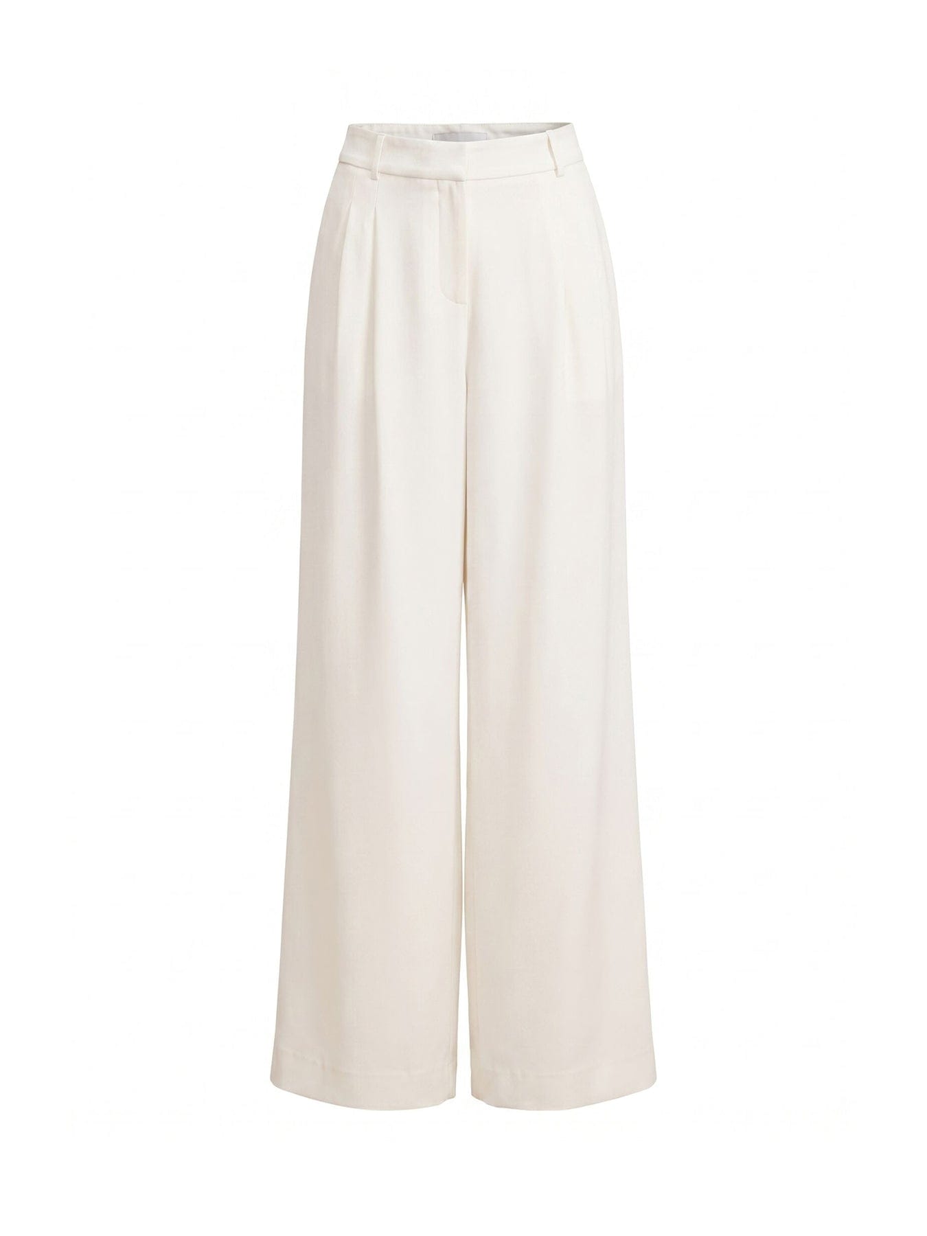 Forever New Annabelle Pleated Wide Leg Trousers White