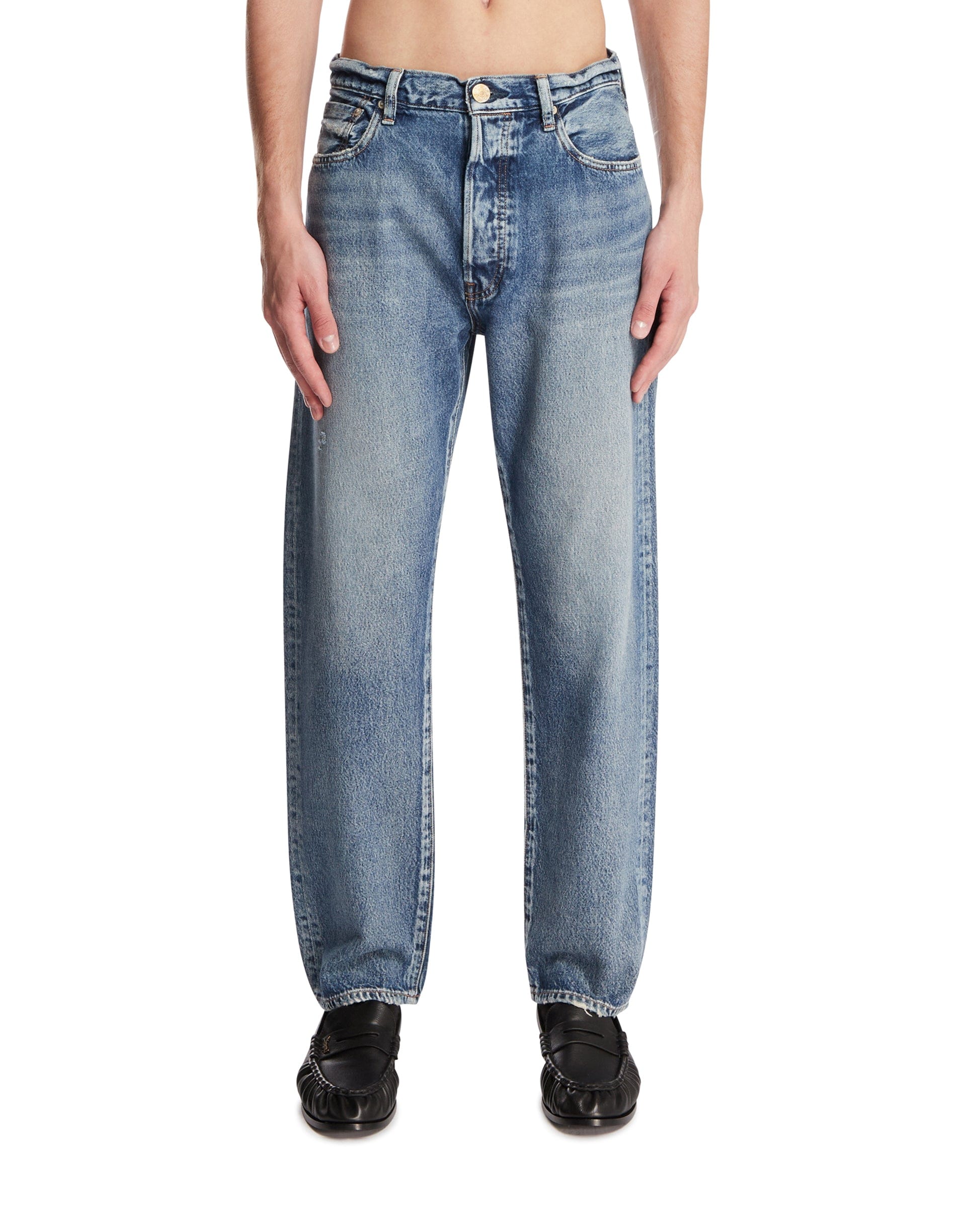 Needby Vintage Jeans A Cinque Tasche Blu