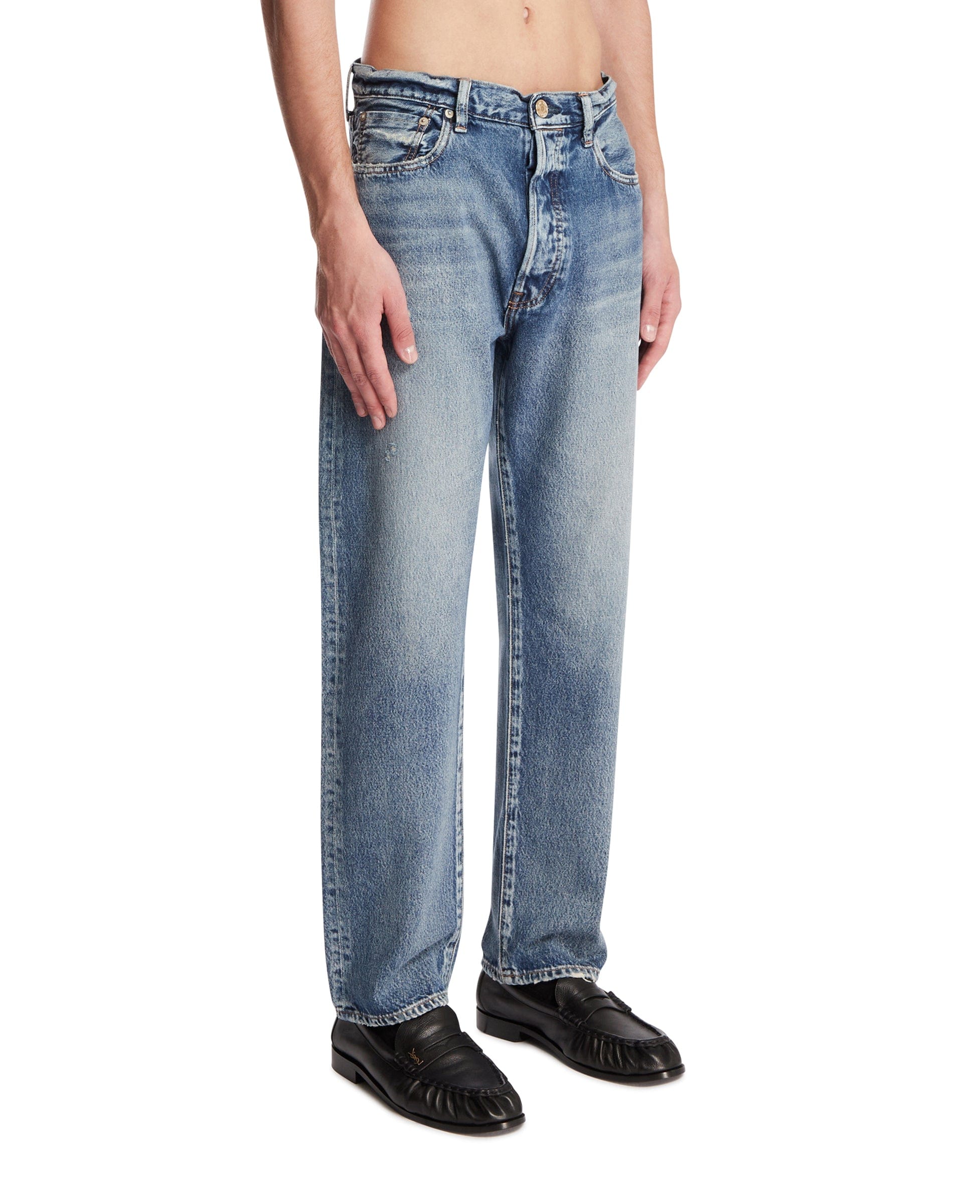Needby Vintage Jeans A Cinque Tasche Blu