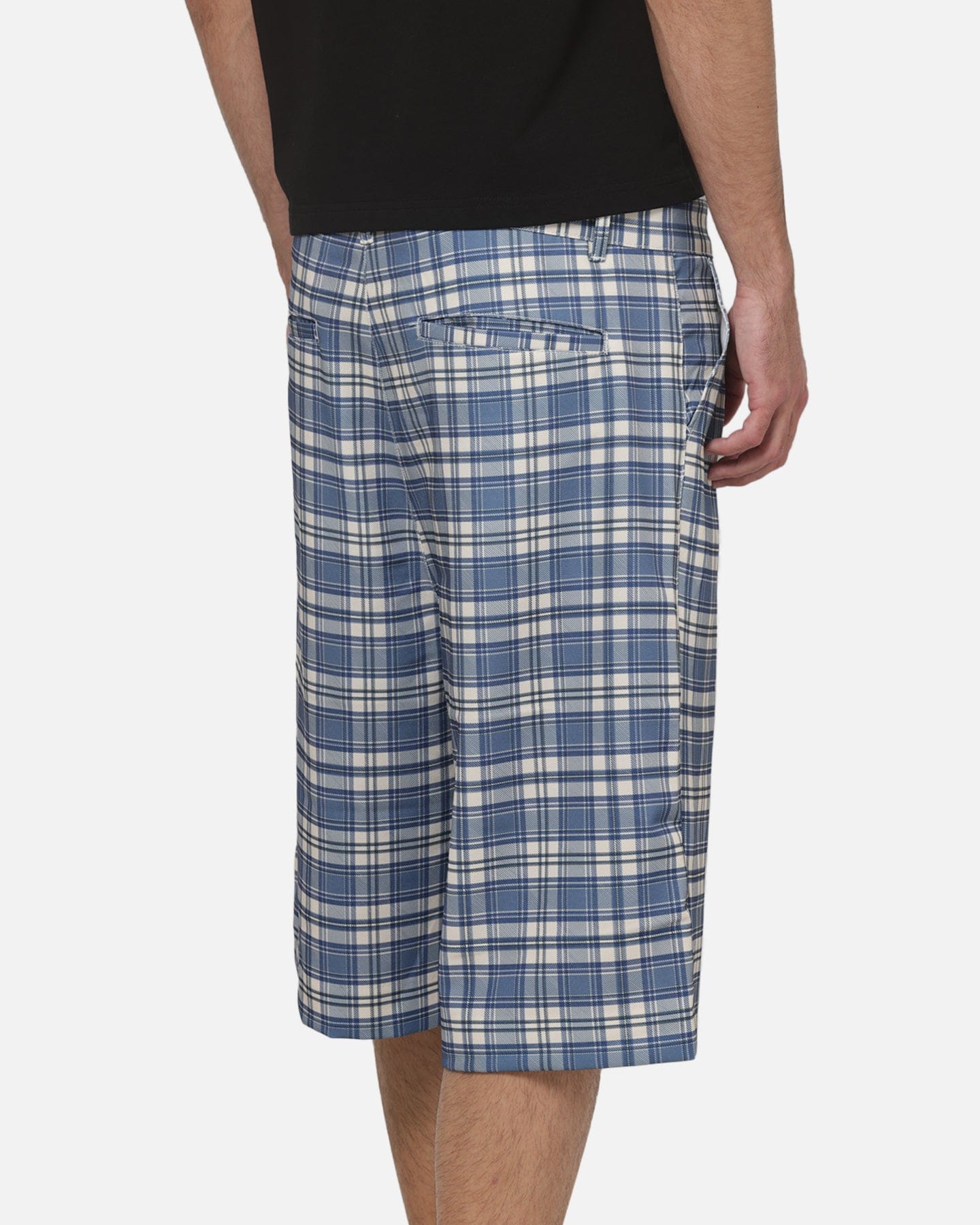 Carre Heritage Pleated Shorts Blue - plaid