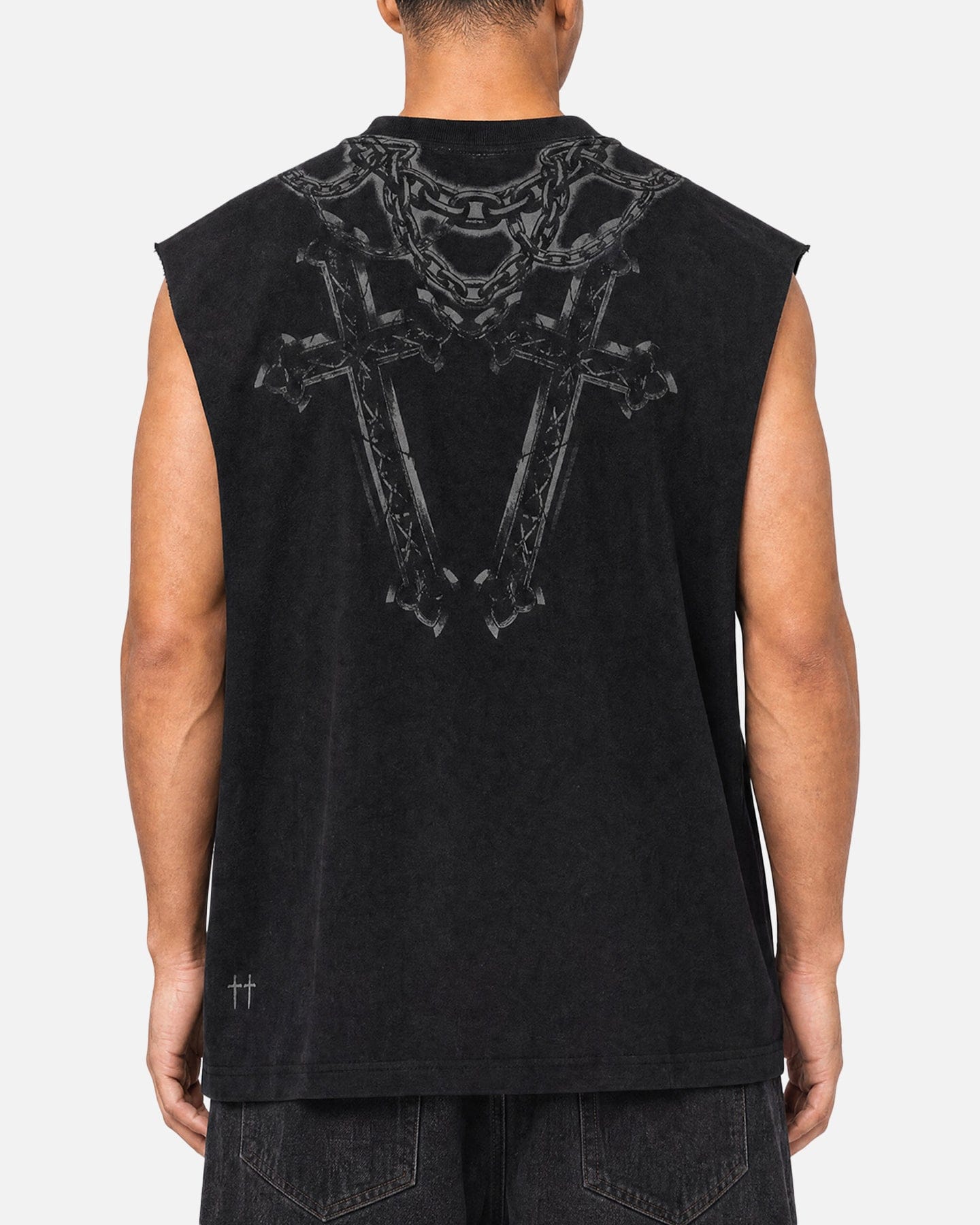 Saint Morta Renaissance Muscle T - Shirt Washed Black