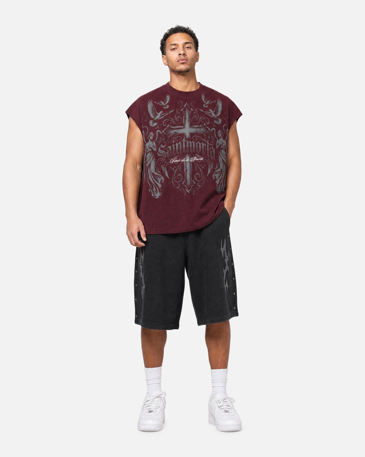 Saint Morta Renaissance Muscle T - Shirt Pigment Washed