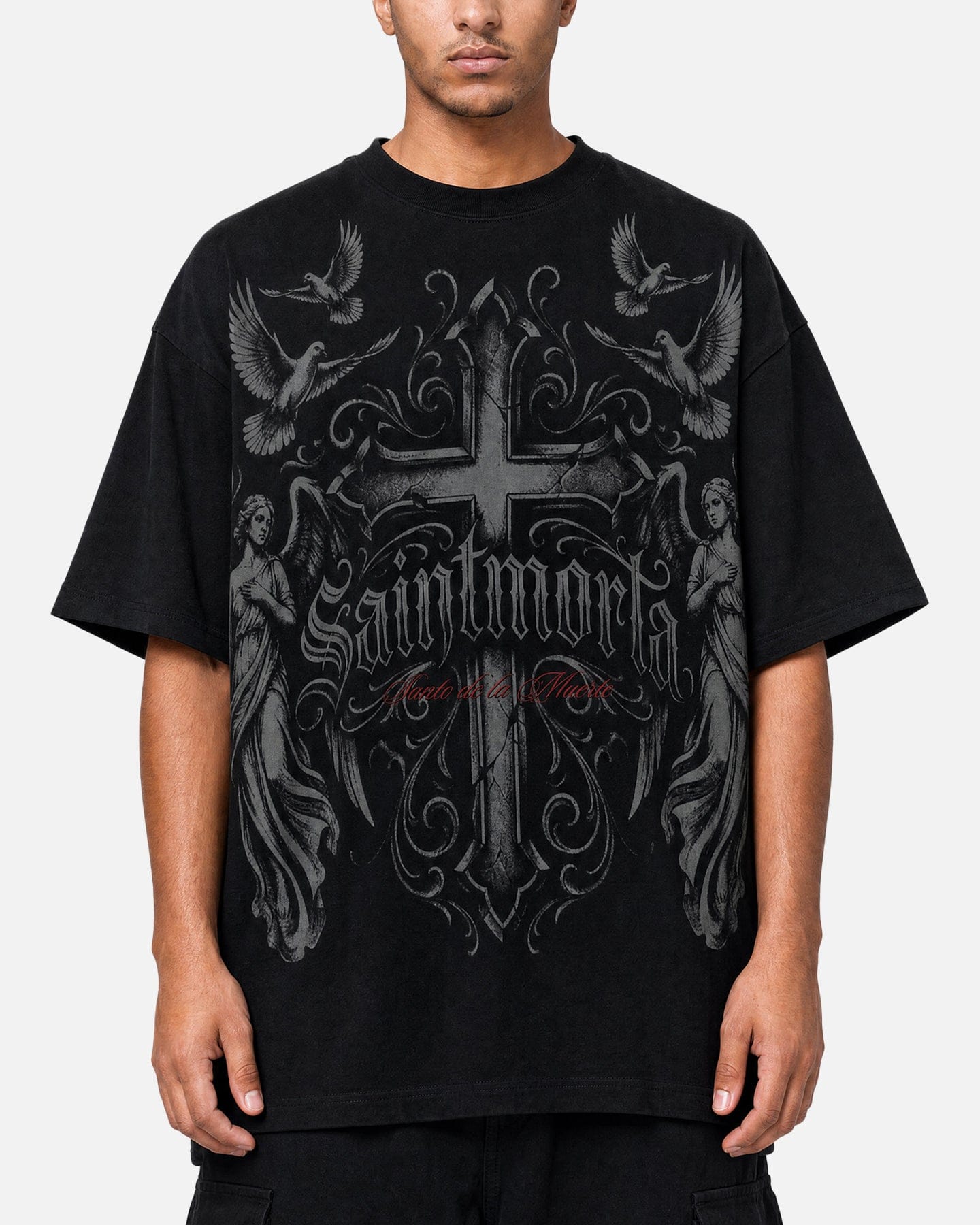 Saint Morta Renaissance Boxy T - Shirt Washed Black