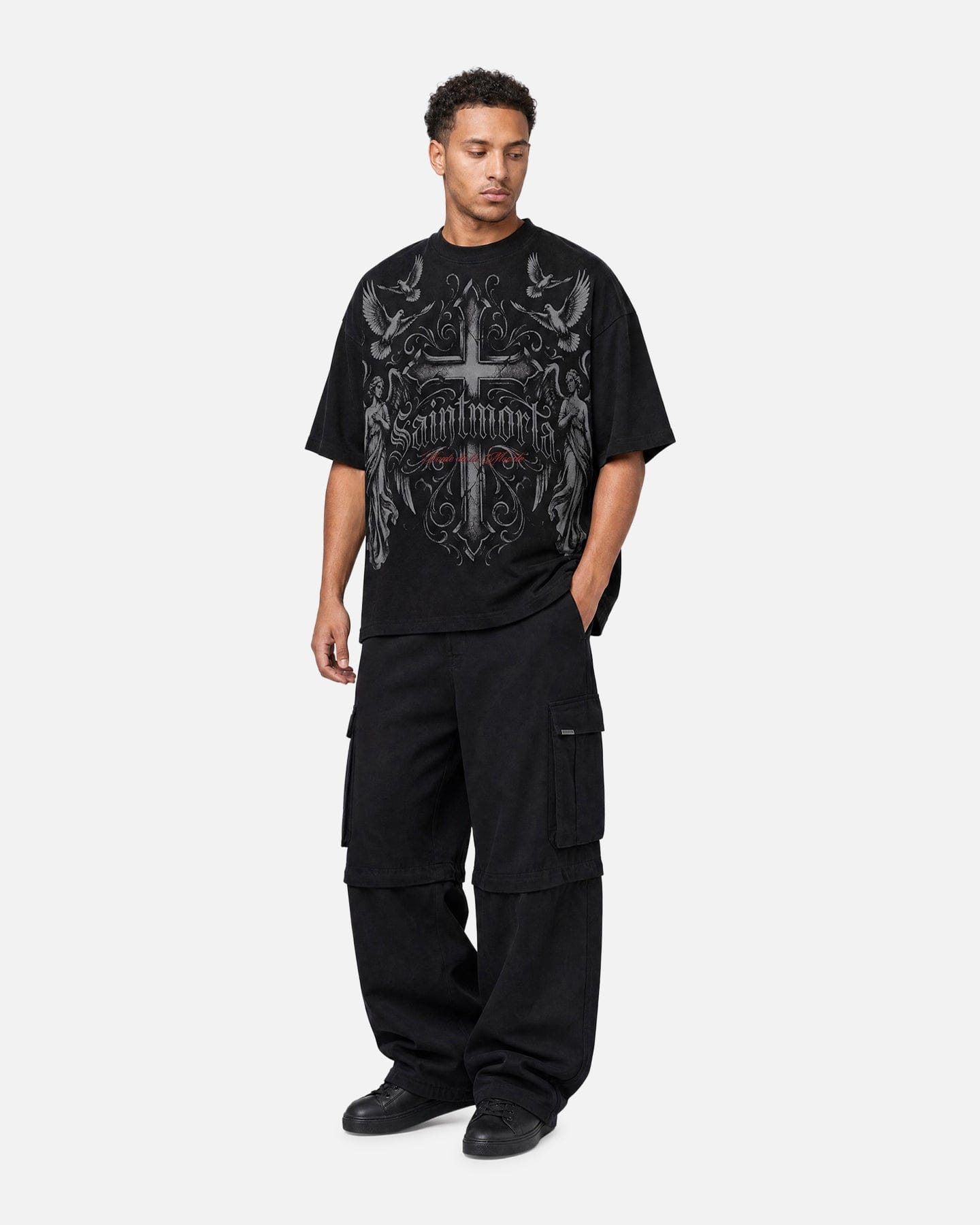 Saint Morta Renaissance Boxy T - Shirt Washed Black