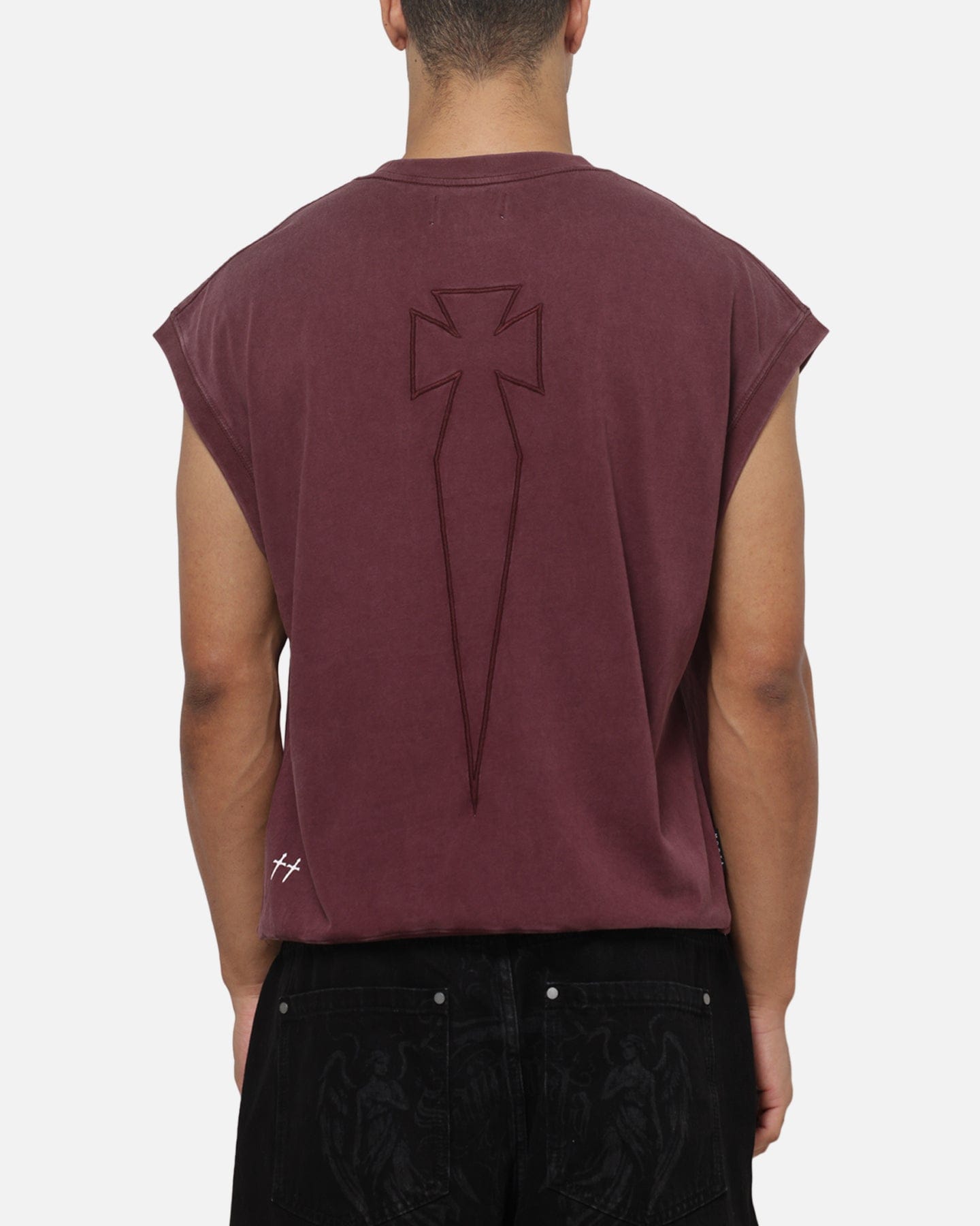 Saint Morta Athletc Cut Off Sweat T - Shirt Pigment Washed