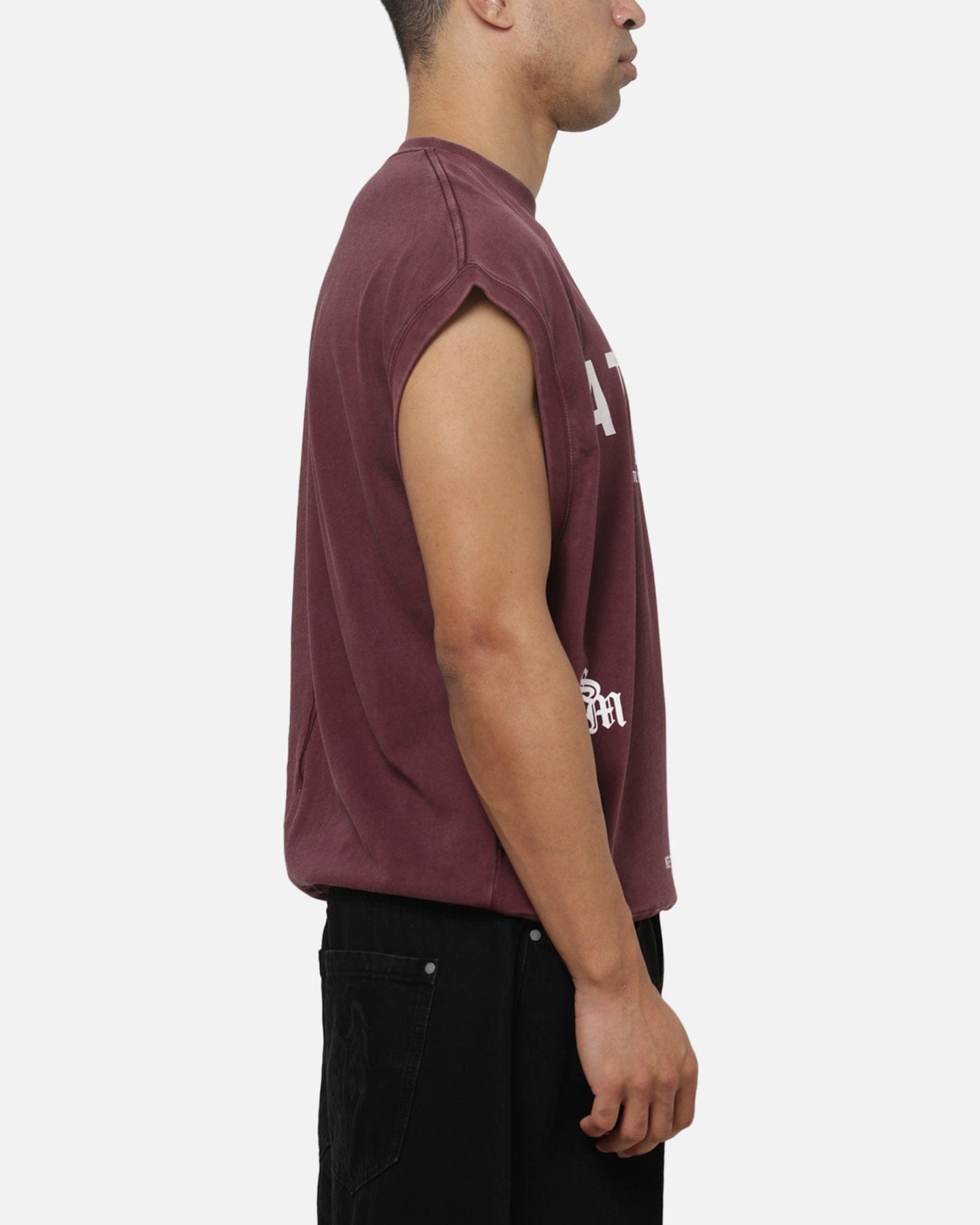 Saint Morta Athletc Cut Off Sweat T - Shirt Pigment Washed