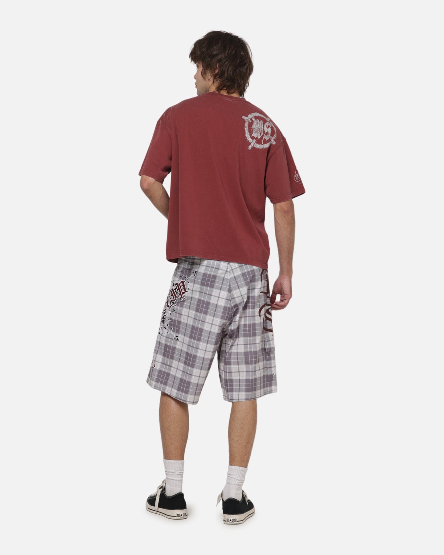 Worship Catharsis Box Crop T - Shirt Port Wine