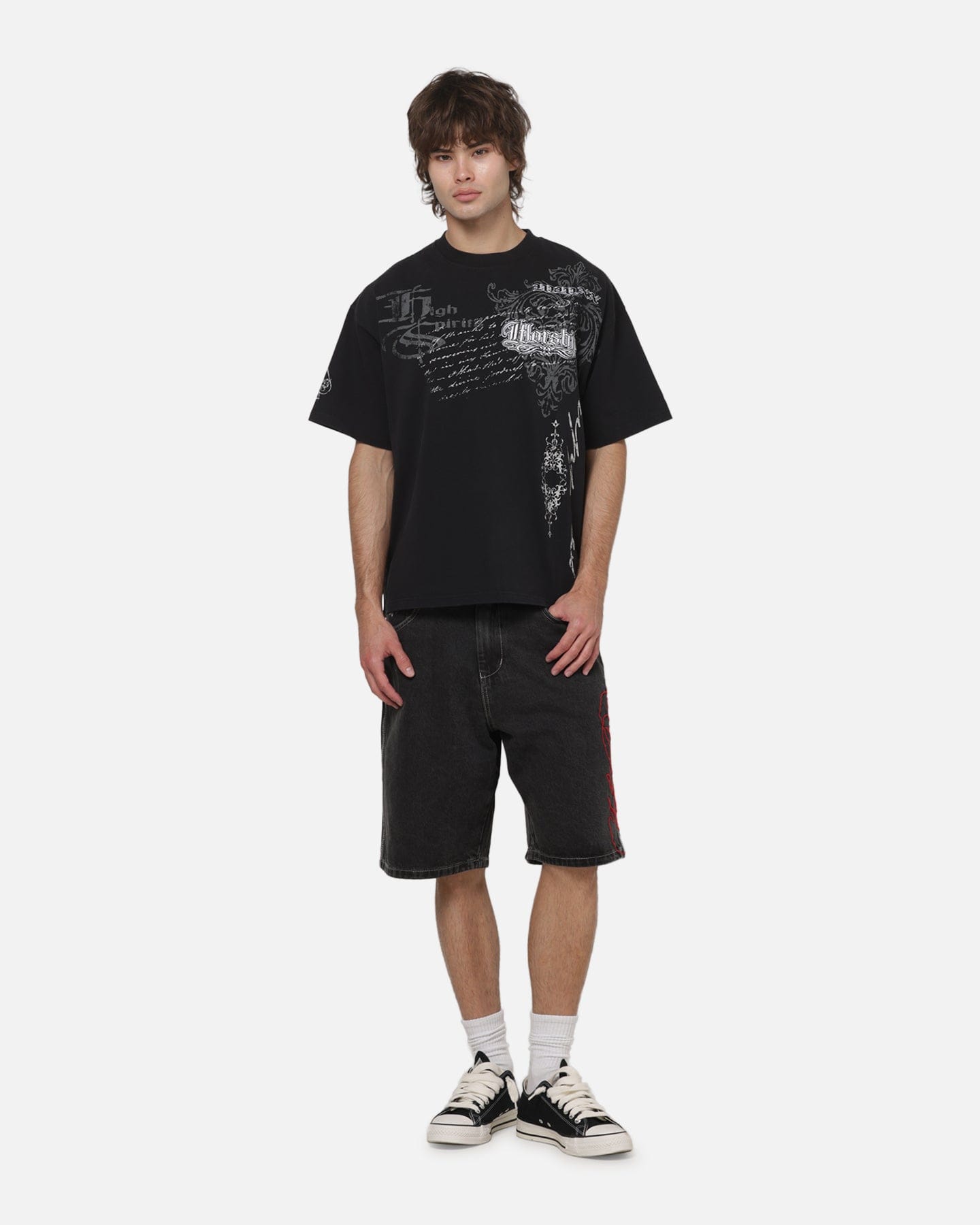 Worship Catharsis Box Crop T - Shirt Washed Black