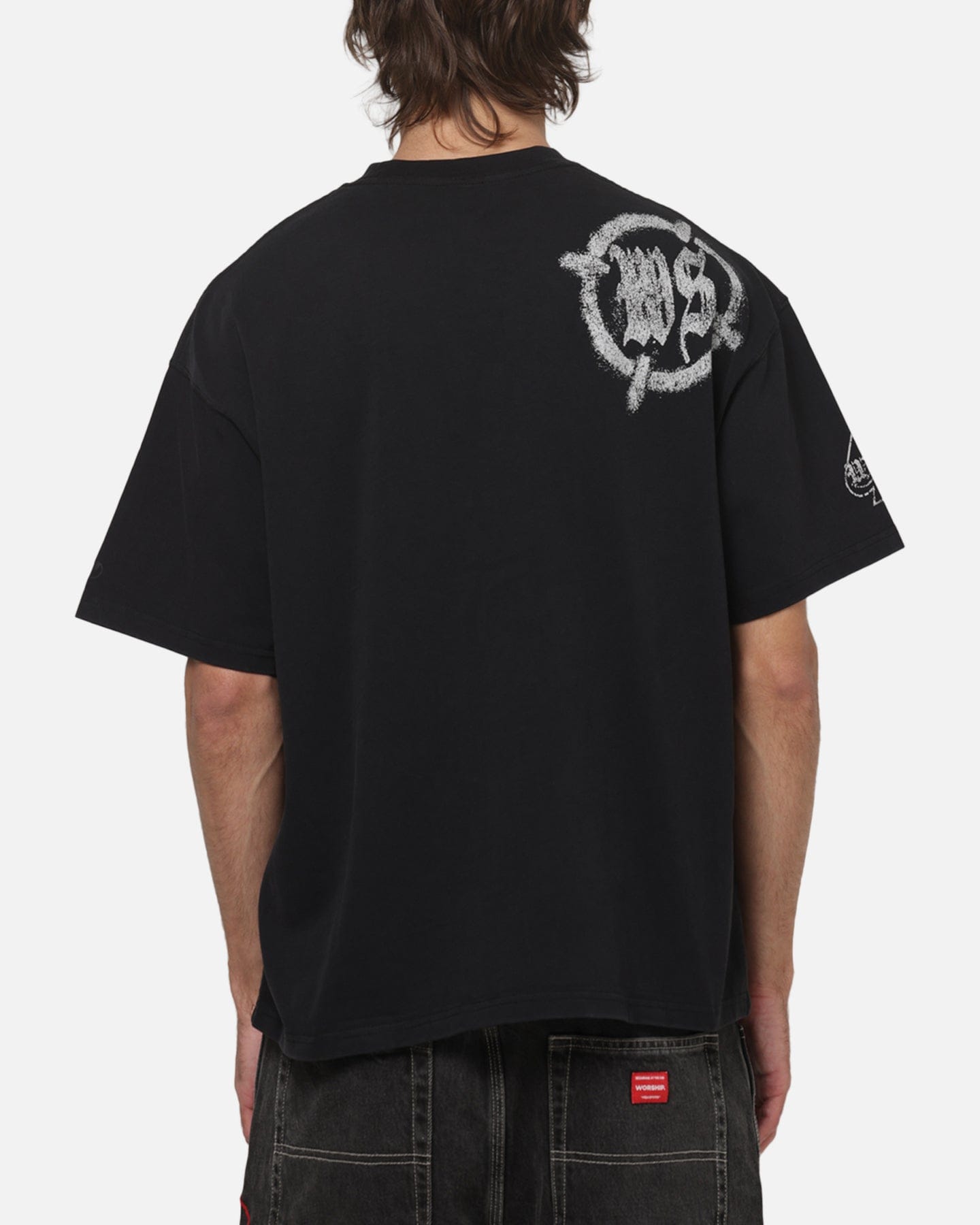 Worship Catharsis Box Crop T - Shirt Washed Black