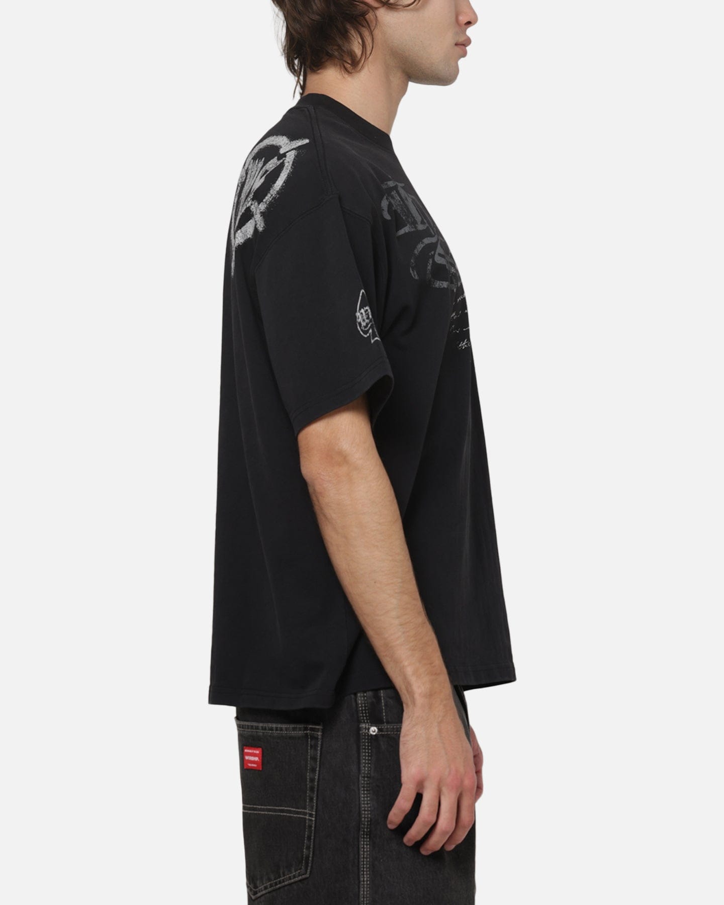 Worship Catharsis Box Crop T - Shirt Washed Black