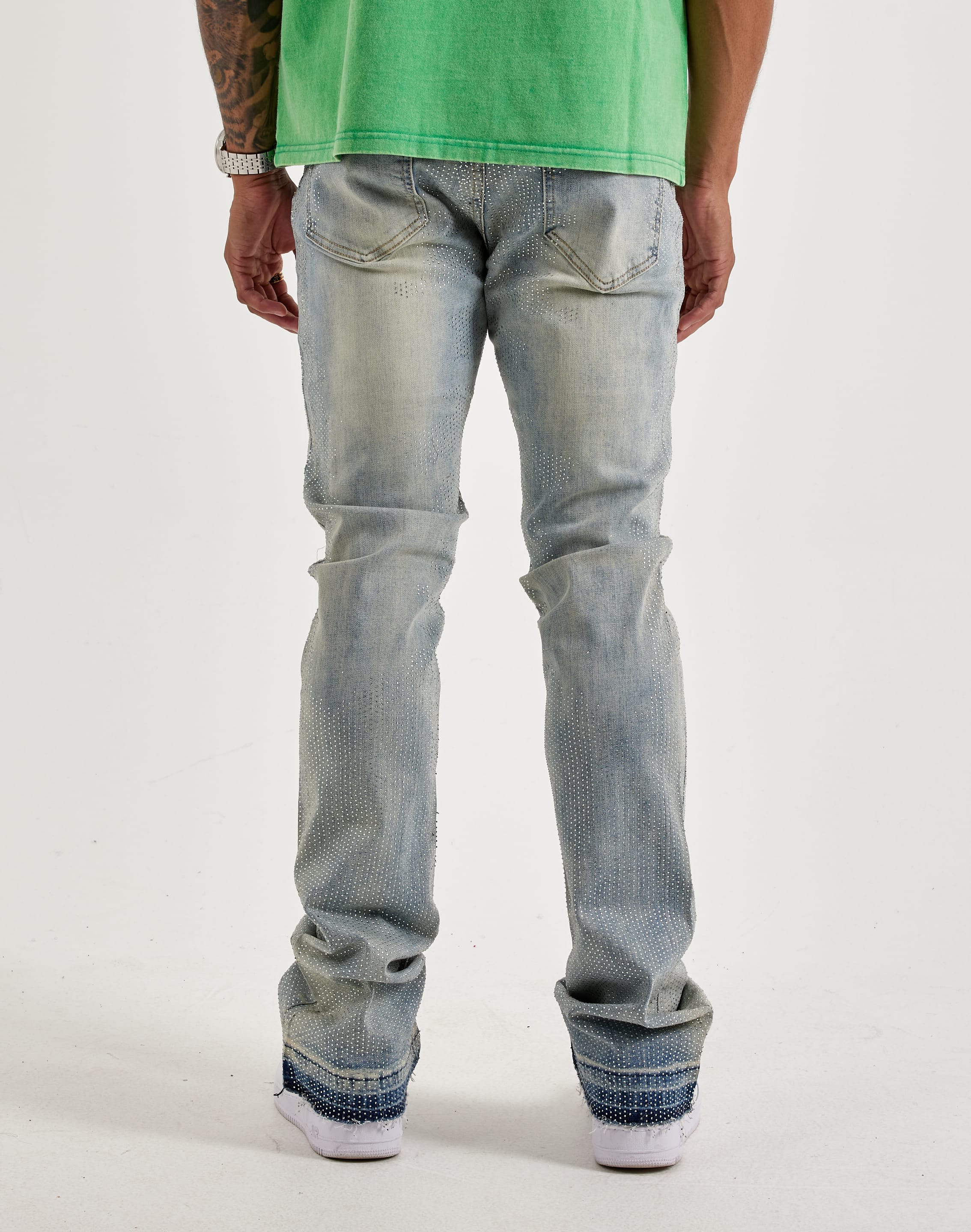 Waimea Flared Rhinestone Denim Jeans