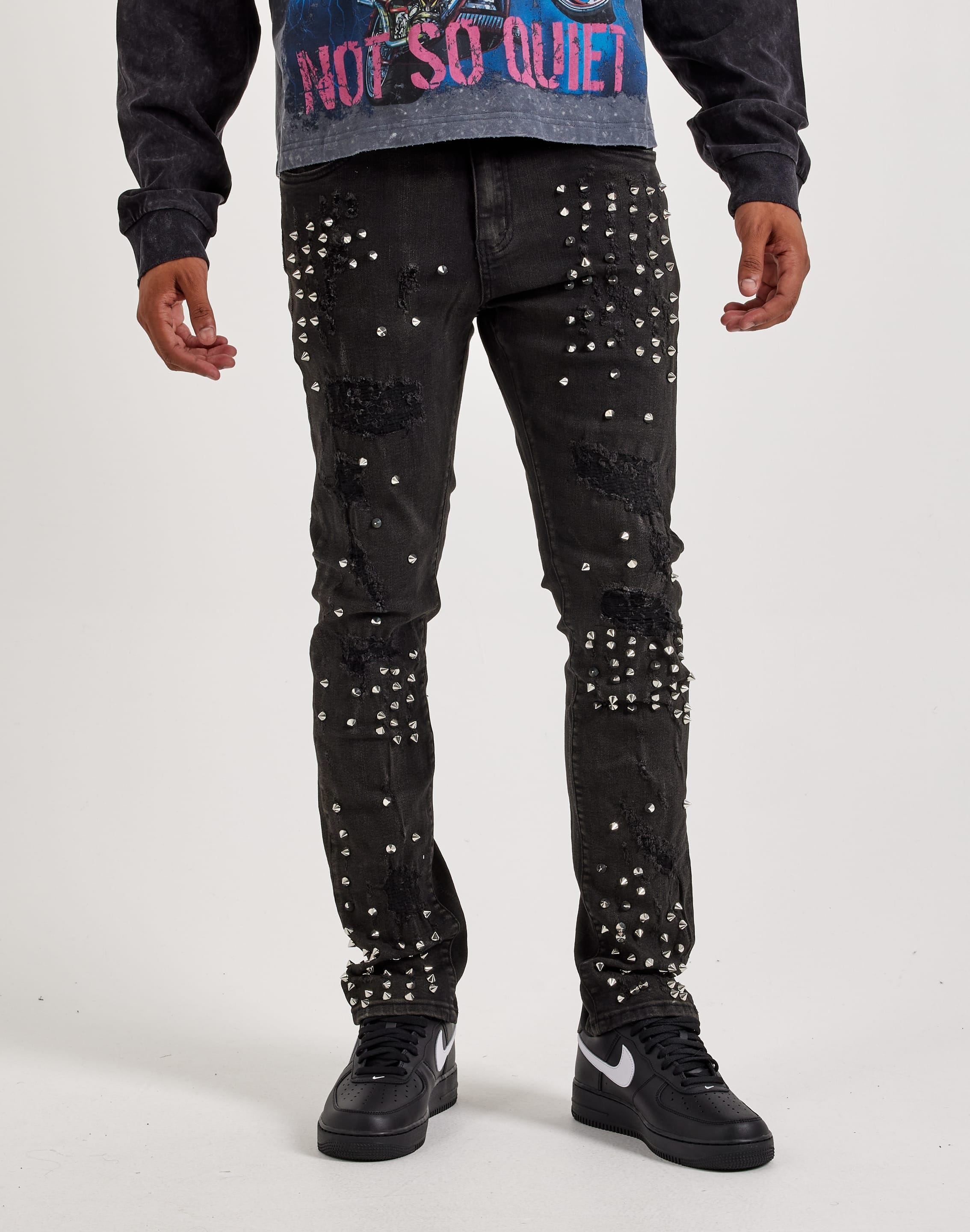 Waimea Slim Metal Stud Denim Jeans