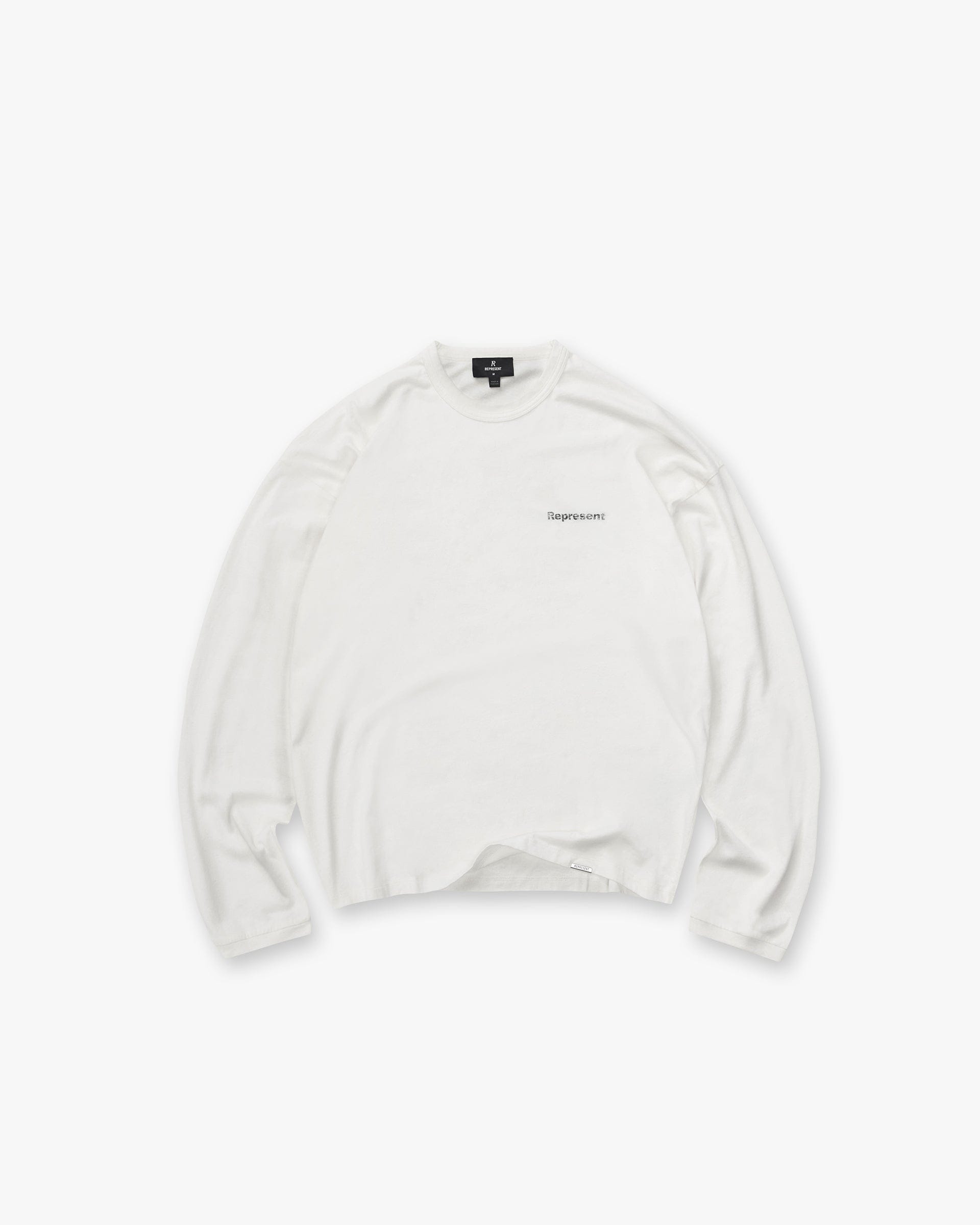 Logo Pack Lowercase Logo Long Sleeve T - Shirt - Flat White