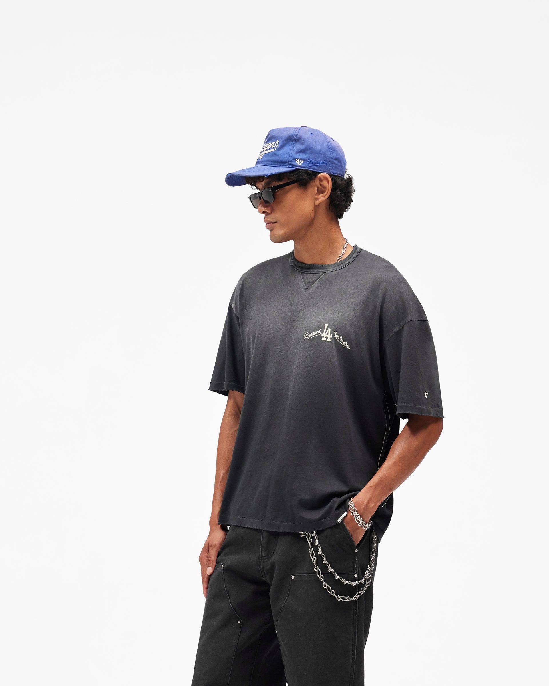 Exclusives Los Angeles Dodgers x Represent T - Shirt - Stained Black