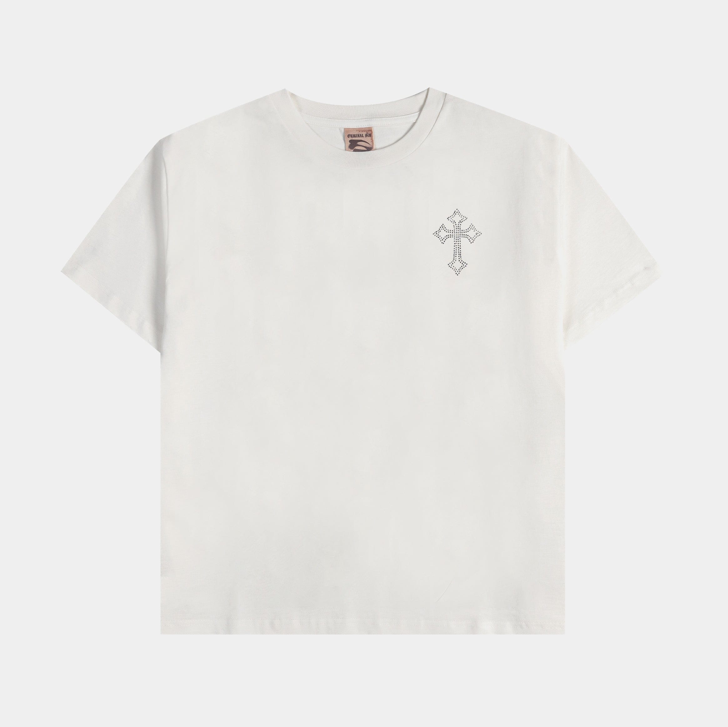 Original SIN Mary Tears Womens Short Sleeve Shirt (White/Black)