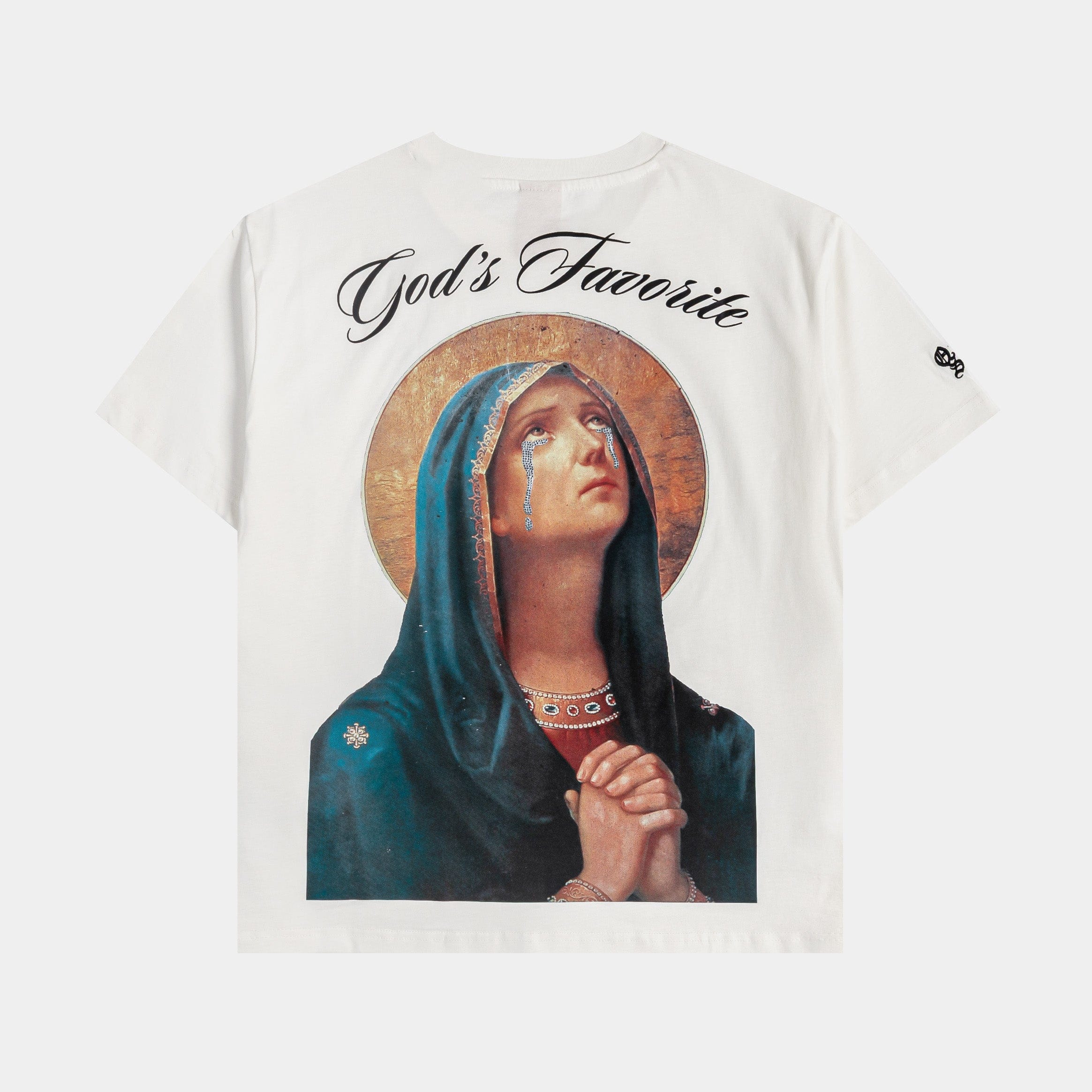Original SIN Mary Tears Womens Short Sleeve Shirt (White/Black)