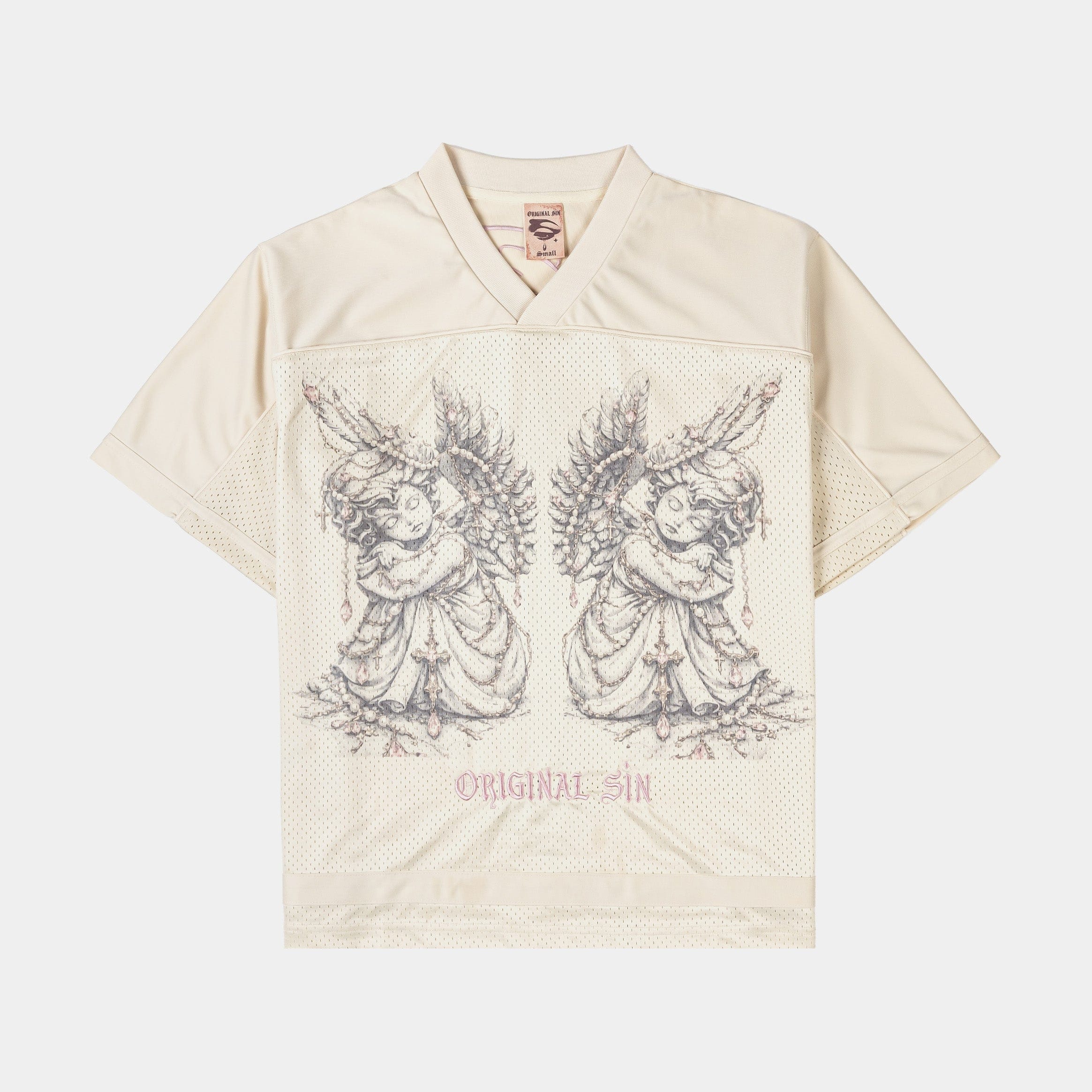 Original SIN Angels Mesh Womens Jersey (Cream/Pink)