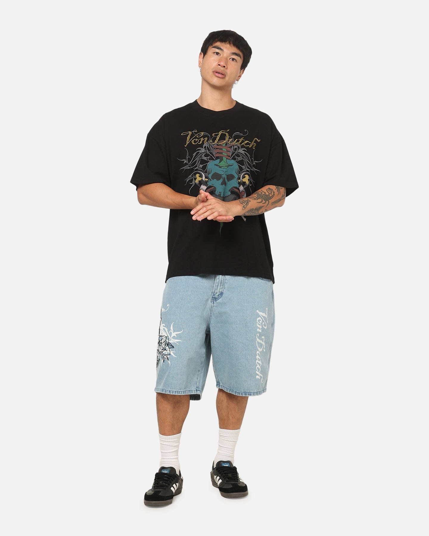 Von Dutch Skull 1947 T - Shirt Black