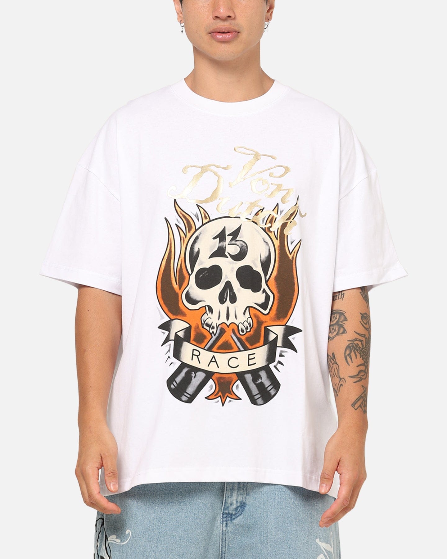 Von Dutch Race 13 T - Shirt White