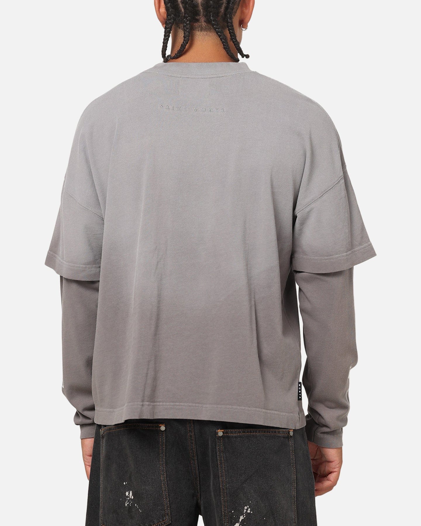 Saint Morta Divine Regiment Long Sleeve T - Shirt White/Grey