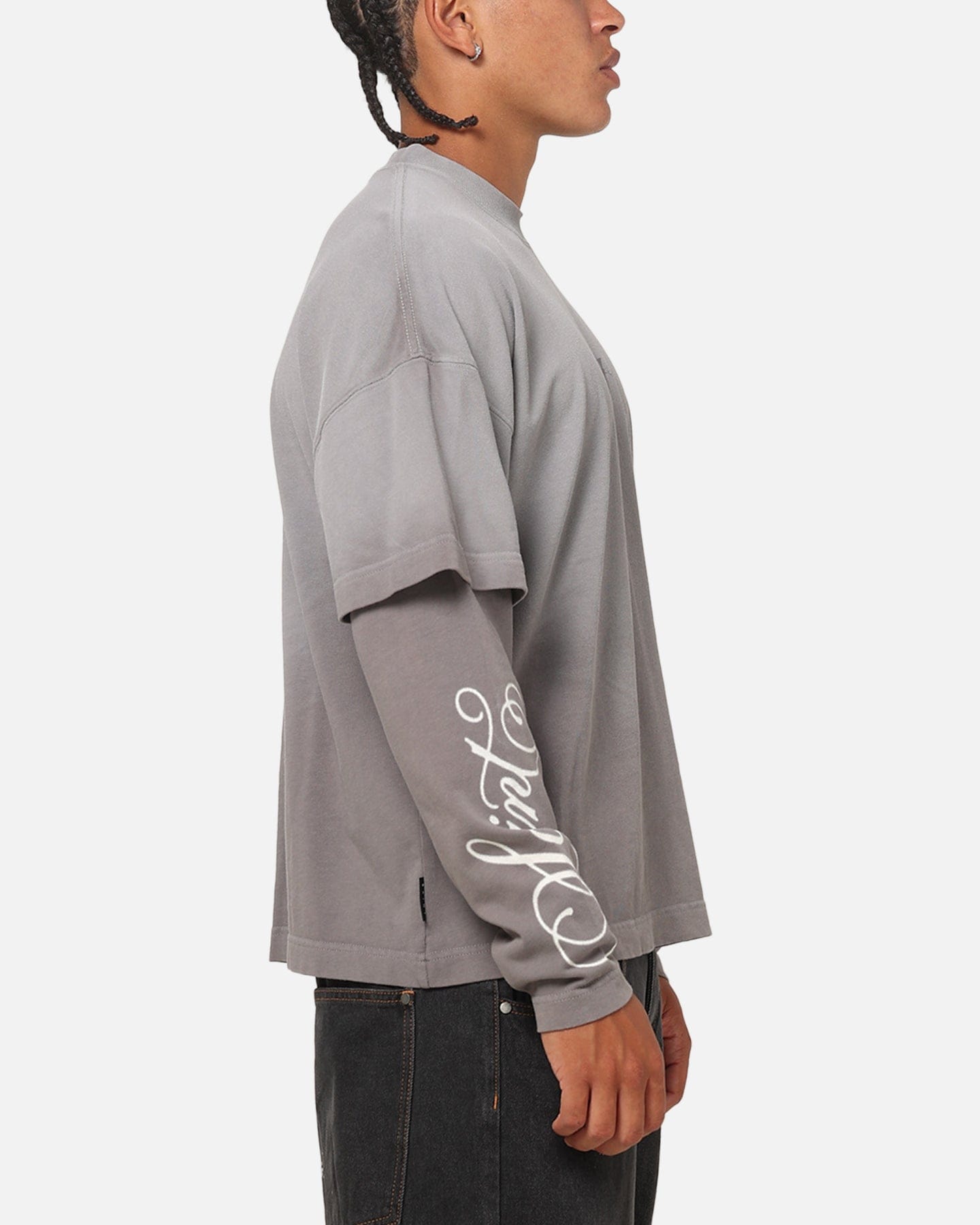 Saint Morta Divine Regiment Long Sleeve T - Shirt White/Grey