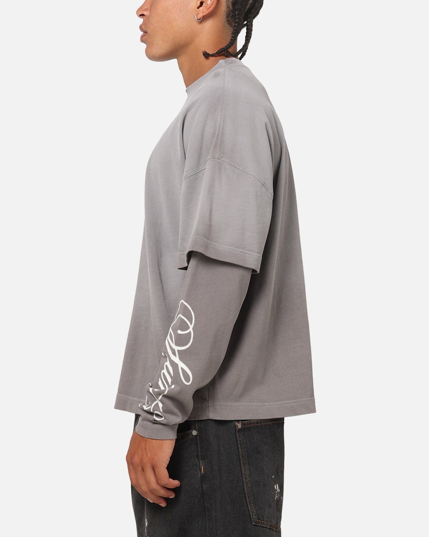 Saint Morta Divine Regiment Long Sleeve T - Shirt White/Grey