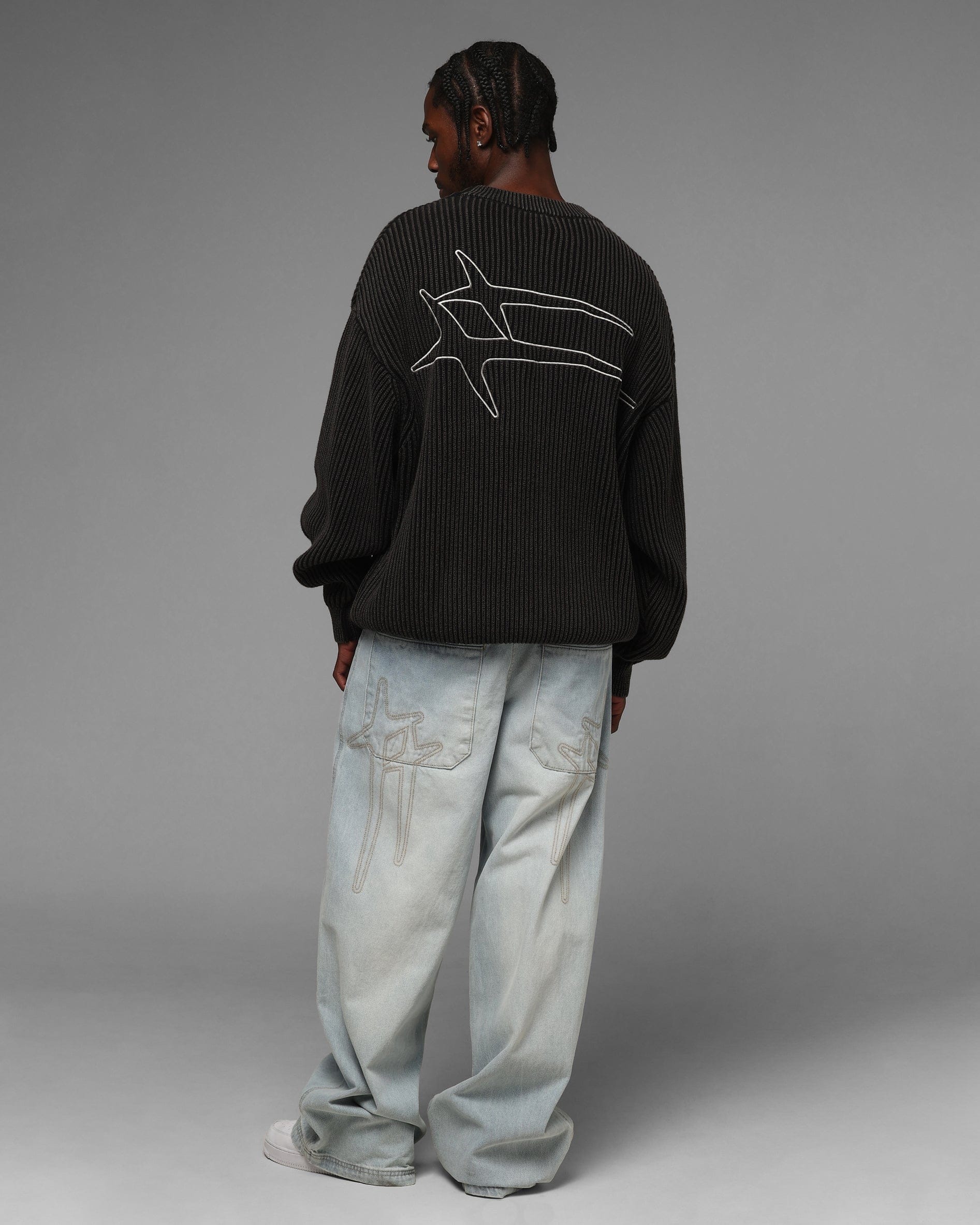 Loiter Star Born Knit Sweater Black