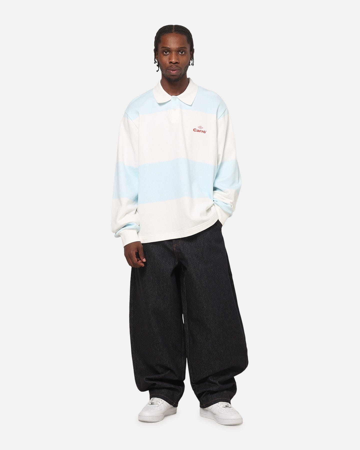 Carre Baseline Rugby Shirt Blue Stripe